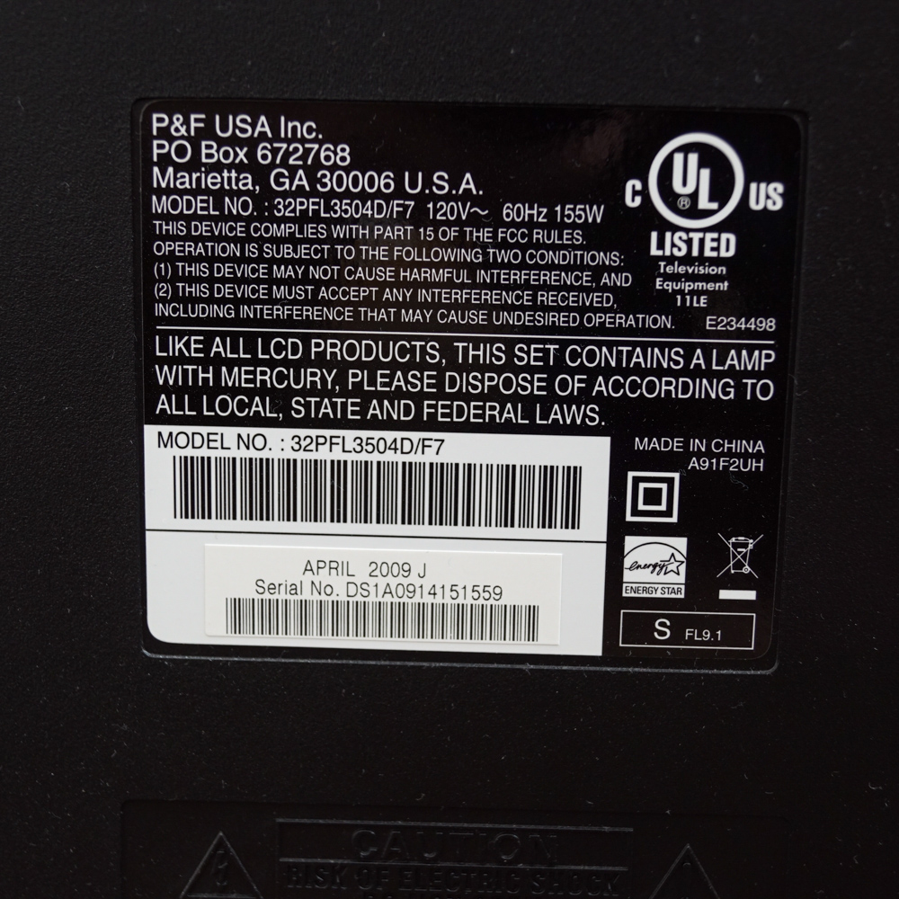 Phillips Television, Toshiba HD DVD Player/VCR