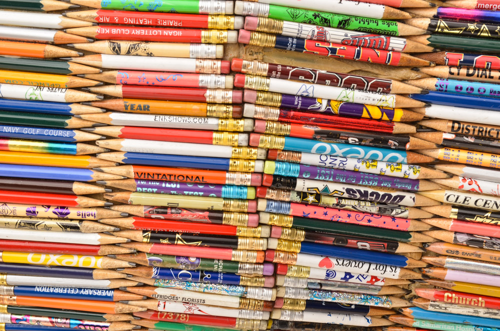 Cincinnati's "Big Pig Gig" Pig Sculpture "Miss Penciline" Pig