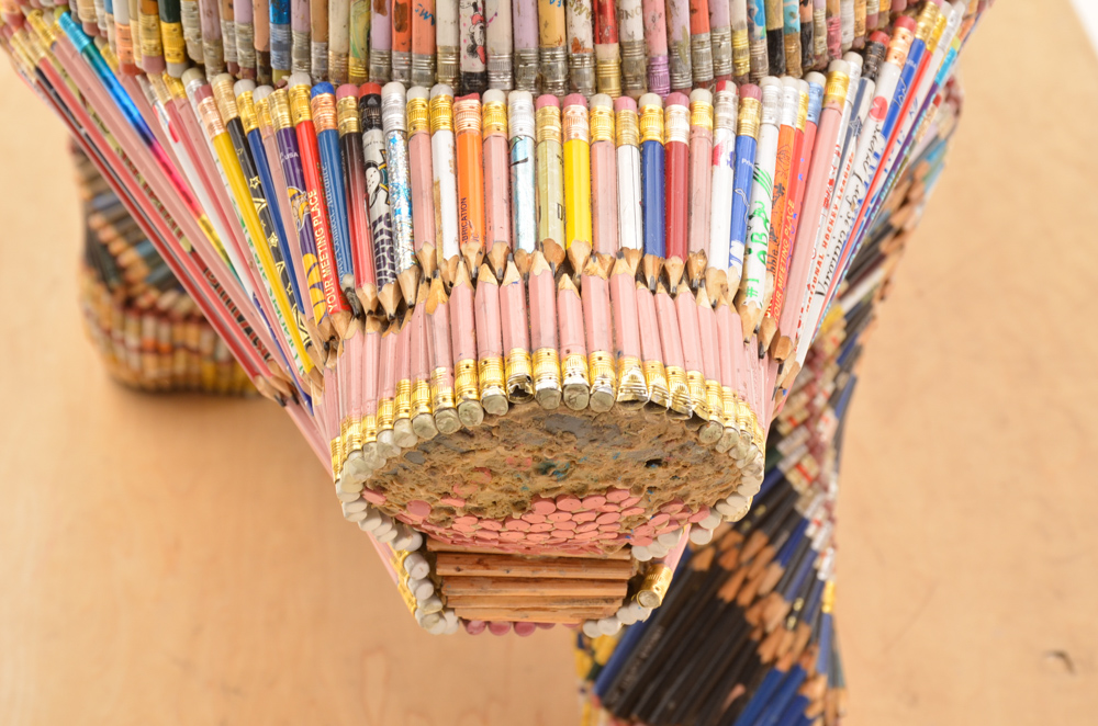 Cincinnati's "Big Pig Gig" Pig Sculpture "Miss Penciline" Pig