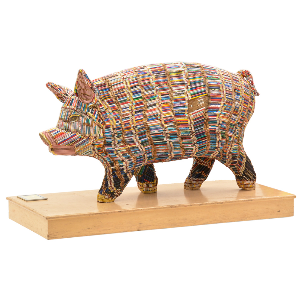Cincinnati's "Big Pig Gig" Pig Sculpture "Miss Penciline" Pig