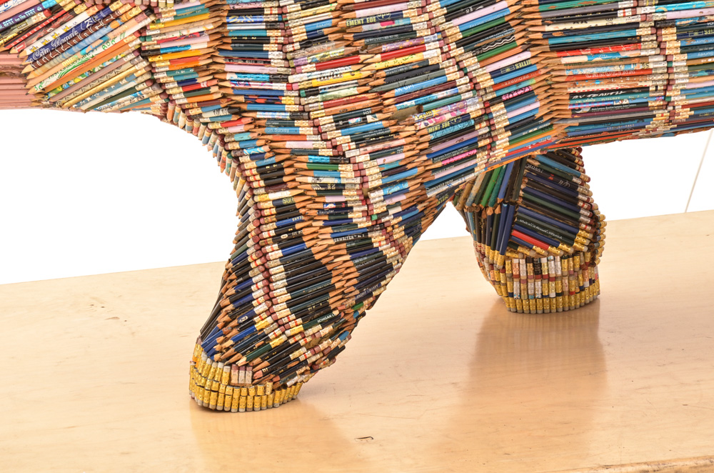 Cincinnati's "Big Pig Gig" Pig Sculpture "Miss Penciline" Pig