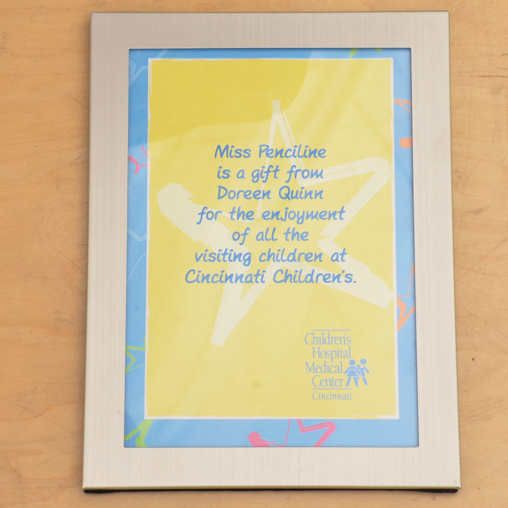 Cincinnati's "Big Pig Gig" Pig Sculpture "Miss Penciline" Pig