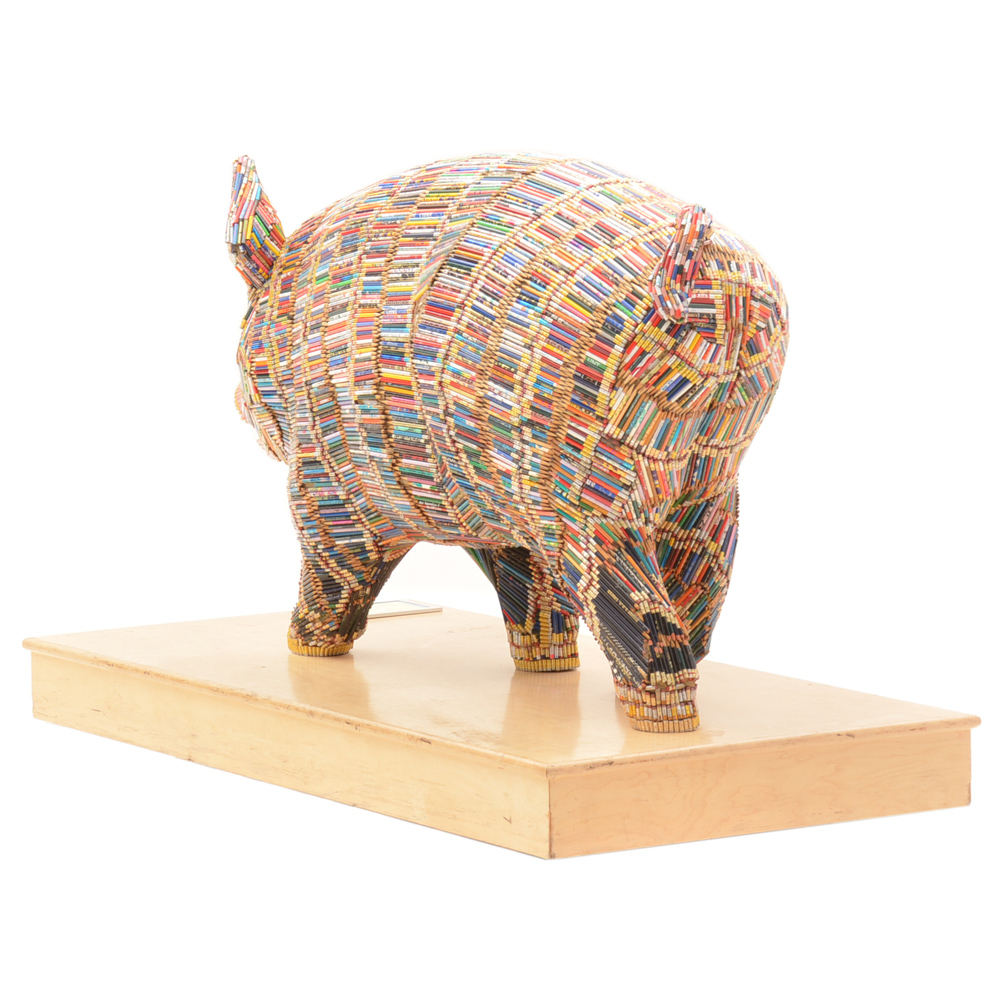 Cincinnati's "Big Pig Gig" Pig Sculpture "Miss Penciline" Pig