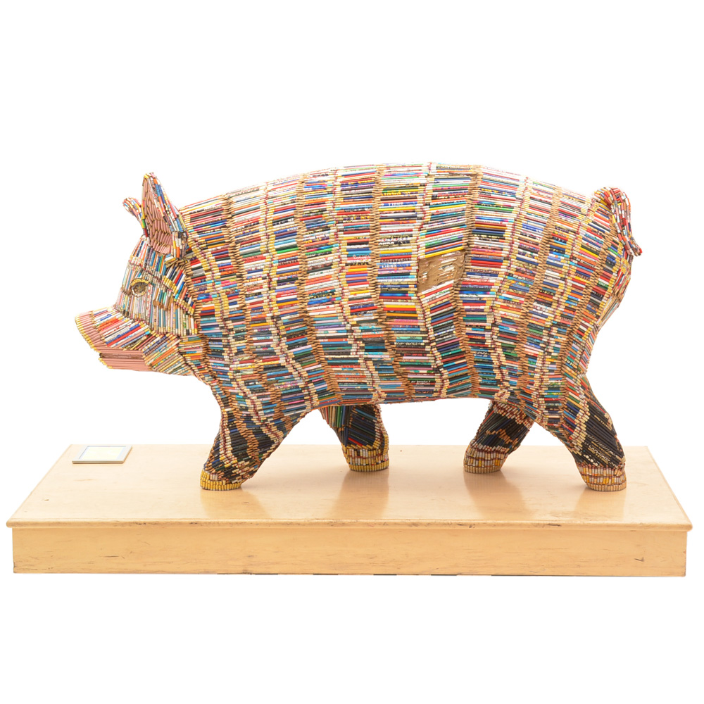 Cincinnati's "Big Pig Gig" Pig Sculpture "Miss Penciline" Pig