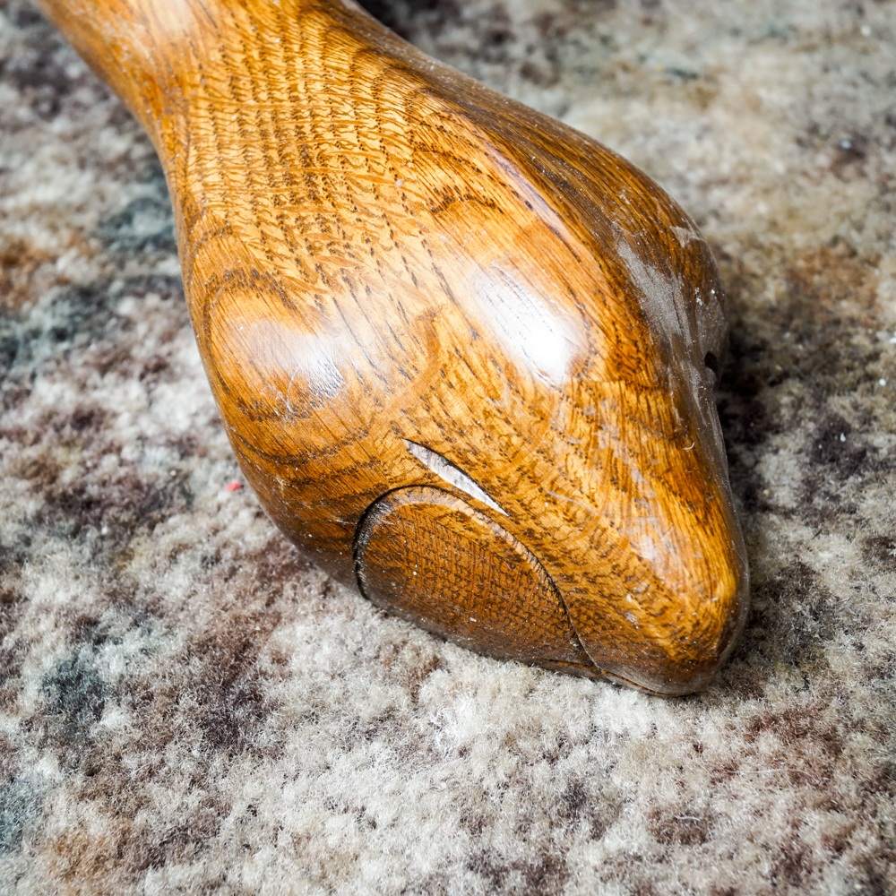 Vintage Oak Dining Table with Rolling Armchairs