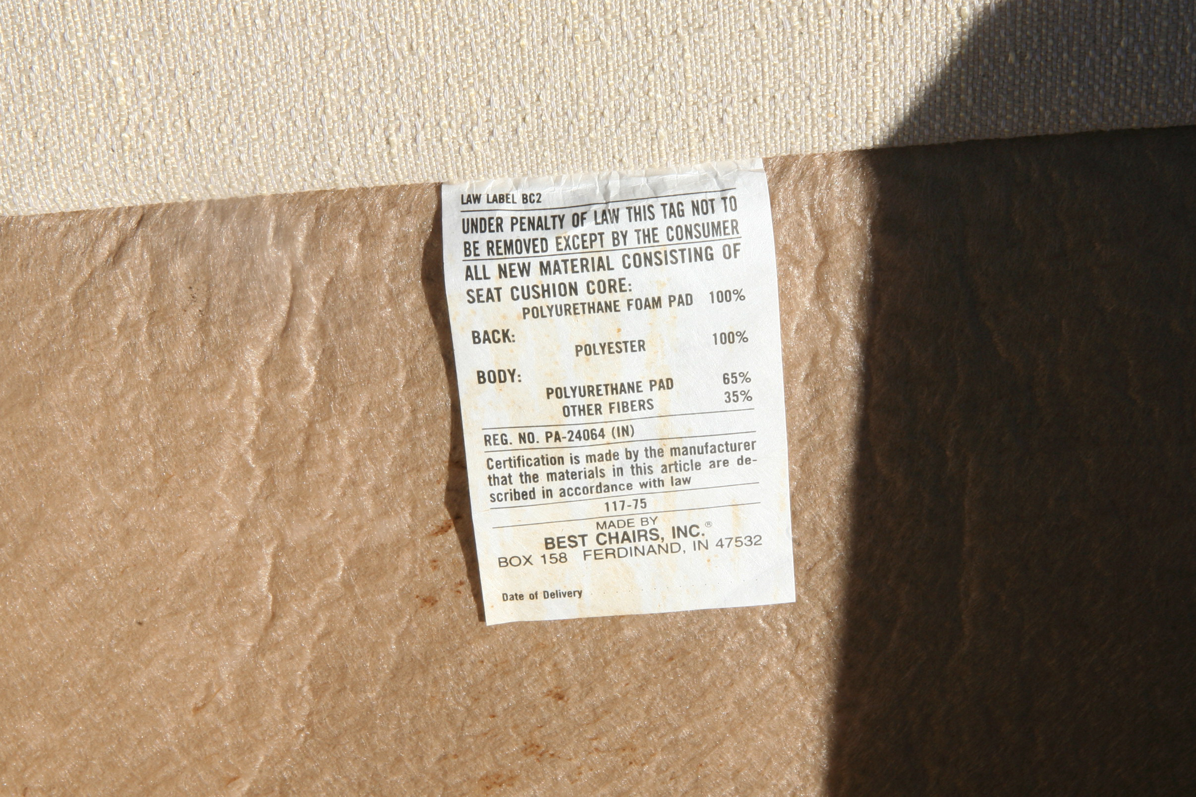 Upholstered Club Chair by Best Chairs, Inc.