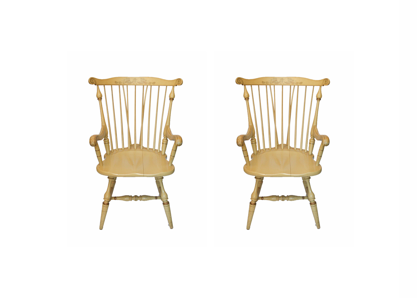 Pair of Vintage Windsor Style Armchairs