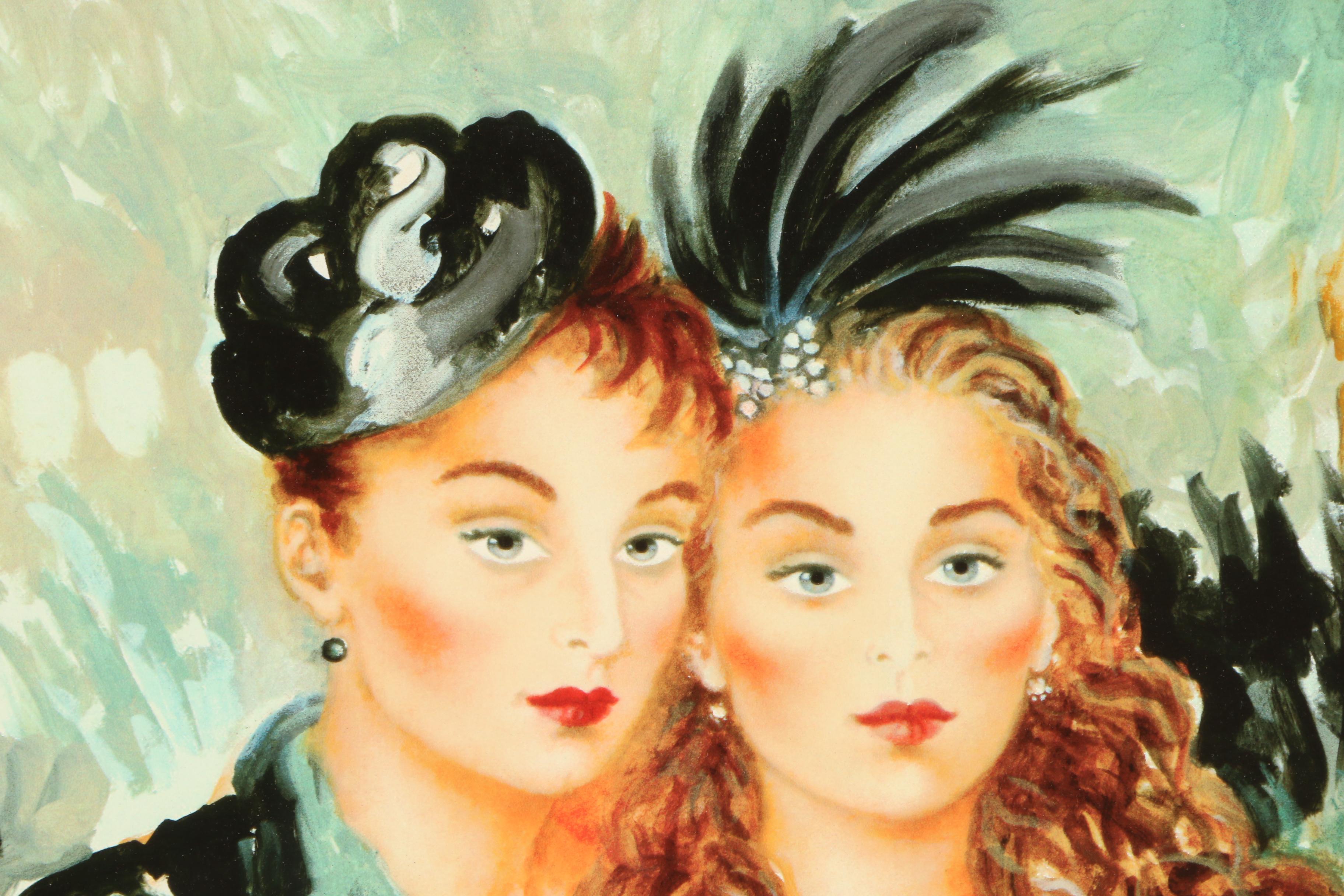 Embellished Giclee After Joanna Zjawinska's Painting "Lulu and Lili"