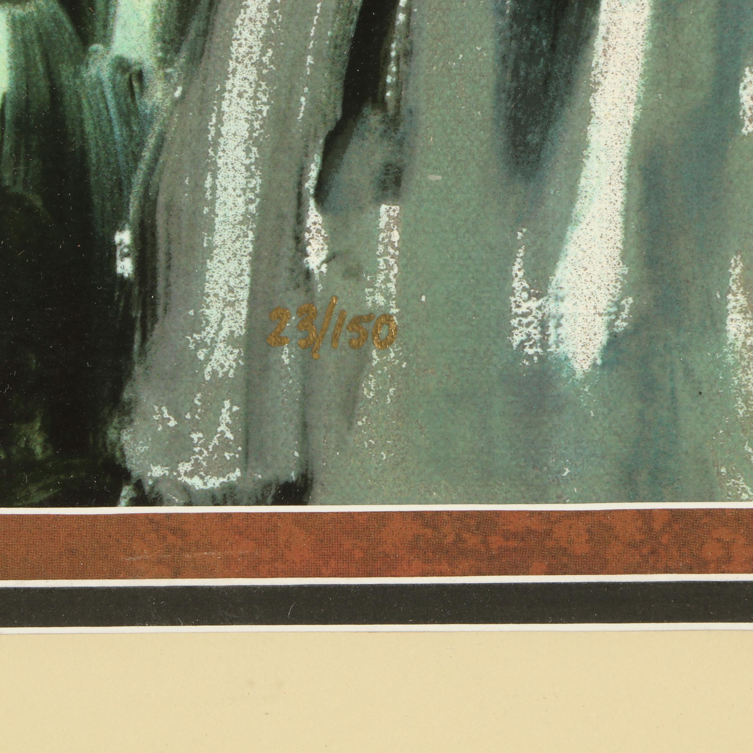 Embellished Giclee After Joanna Zjawinska's Painting "Lulu and Lili"