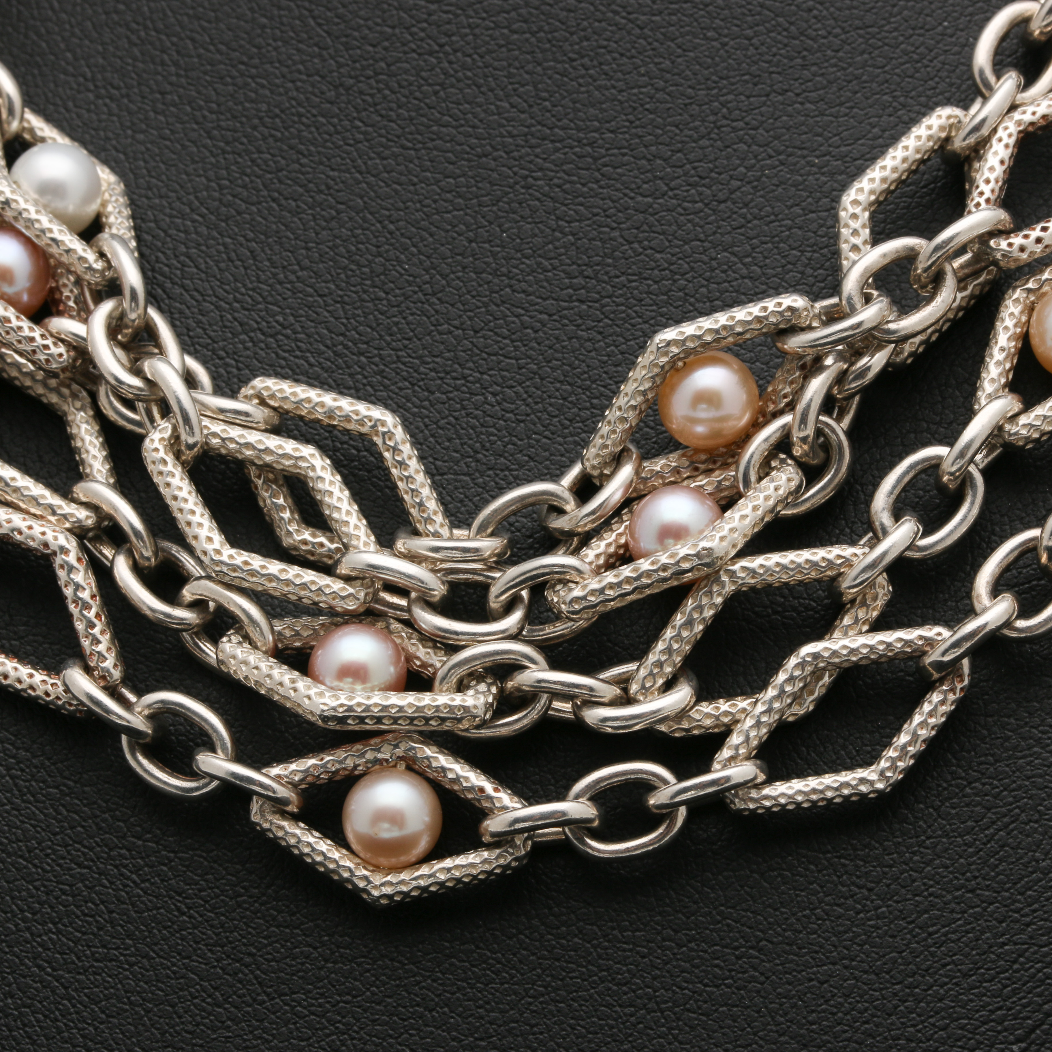 Charles Krypell Sterling Silver Cultured Pearl Necklace