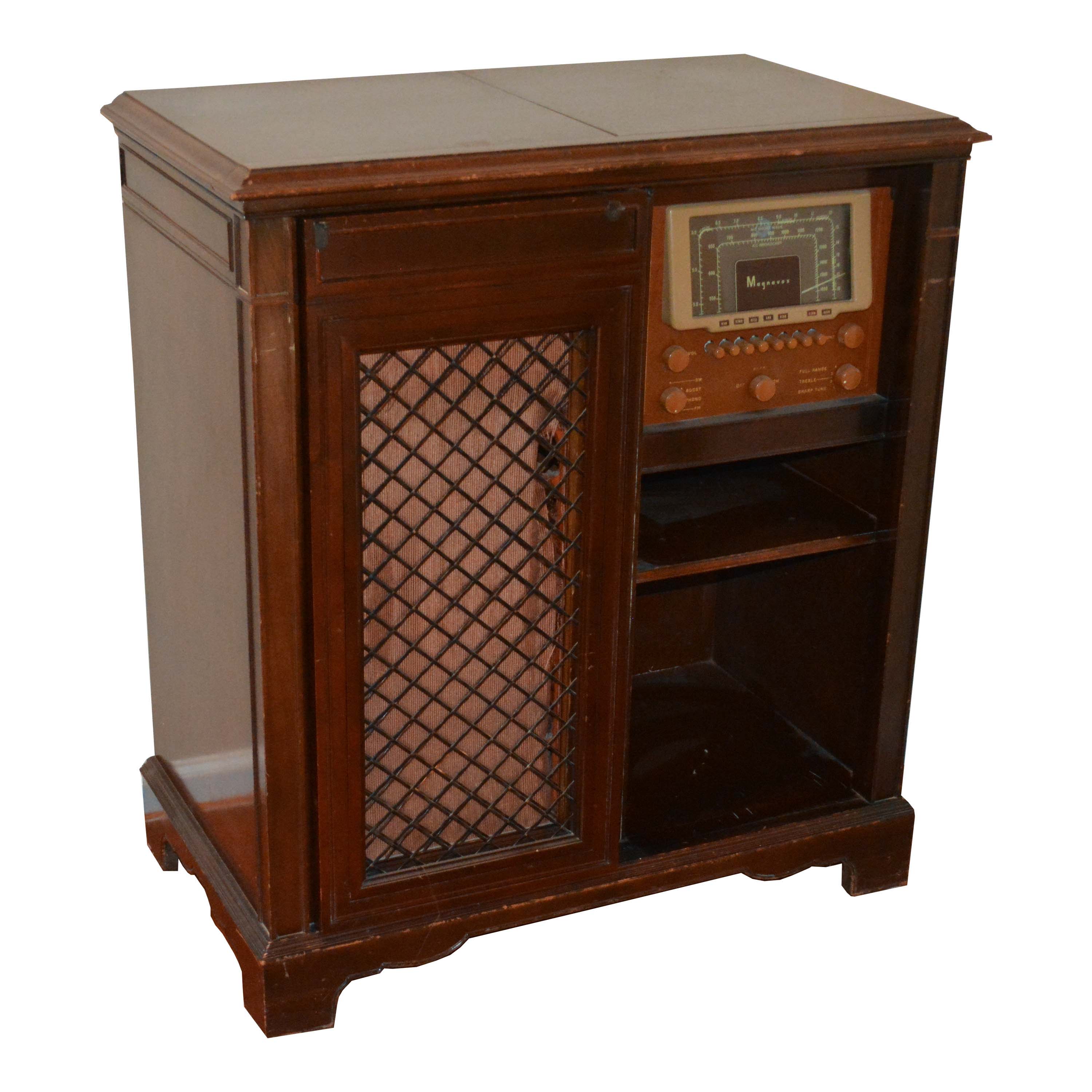 Vintage Magnavox Mahogany Stereo Cabinet