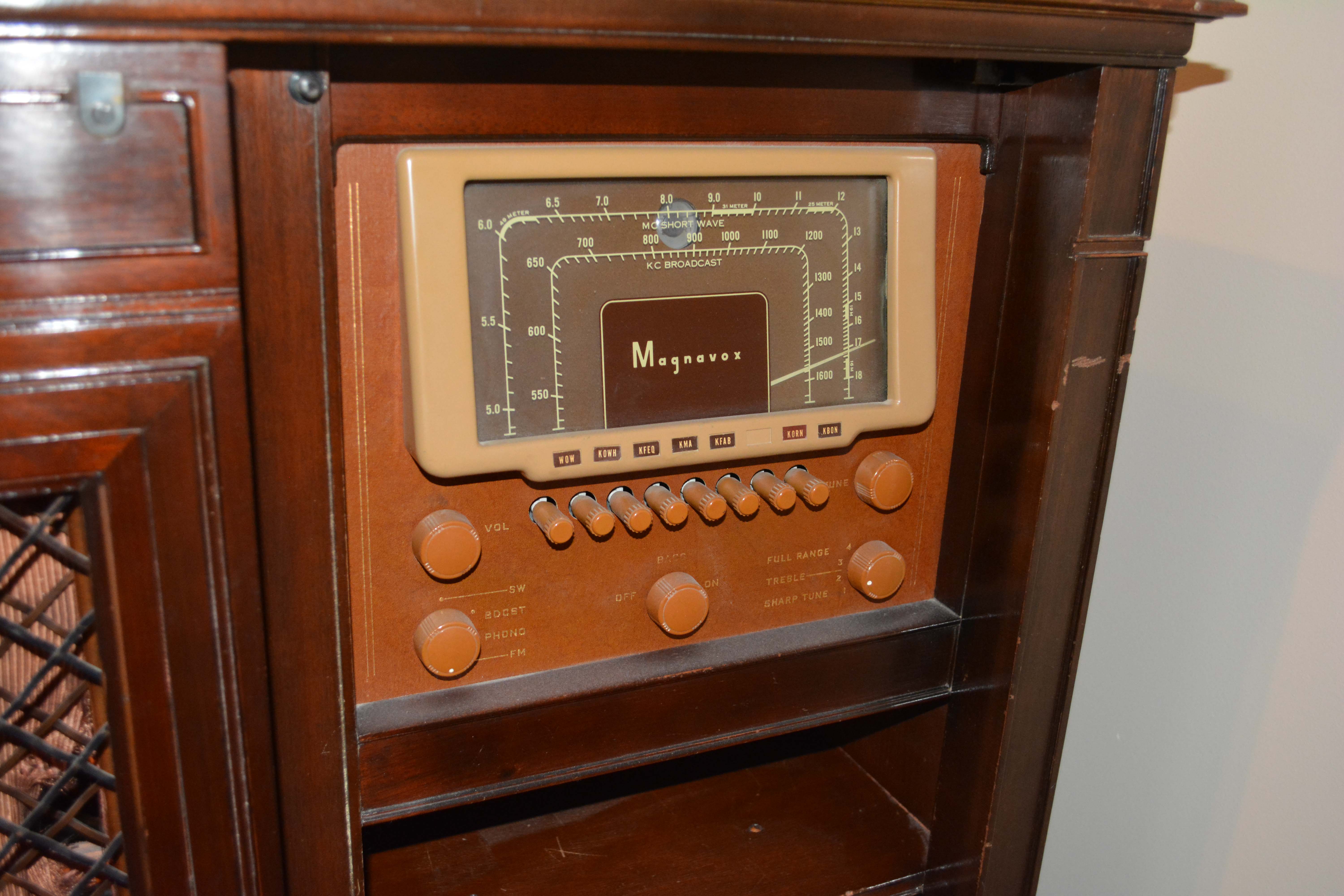 Vintage Magnavox Mahogany Stereo Cabinet