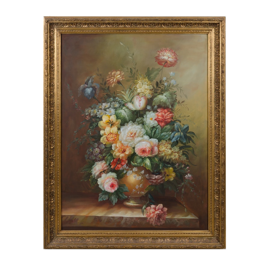 Oil Painting of Floral Still Life