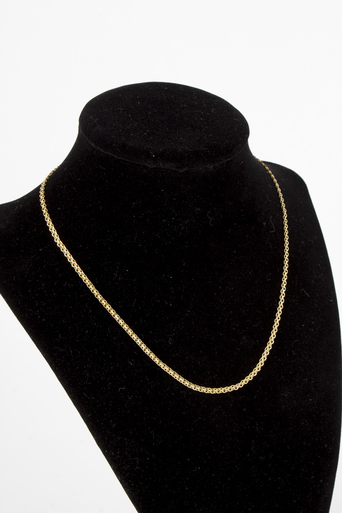 14K Yellow Gold Fancy Byzantine Chain Necklace