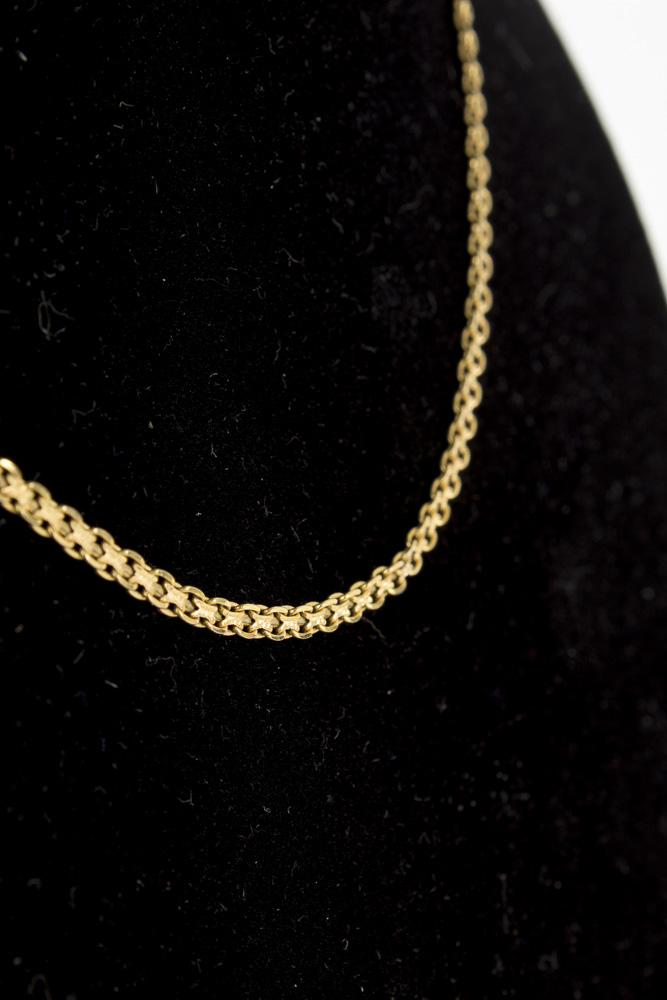 14K Yellow Gold Fancy Byzantine Chain Necklace