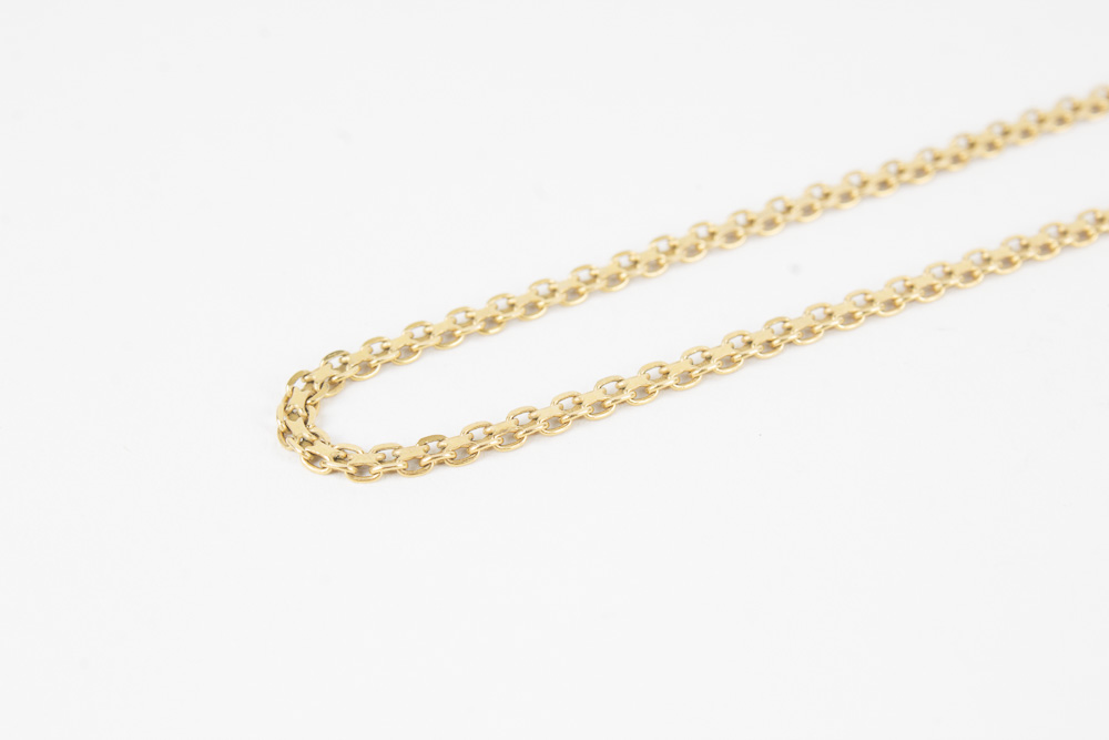 14K Yellow Gold Fancy Byzantine Chain Necklace