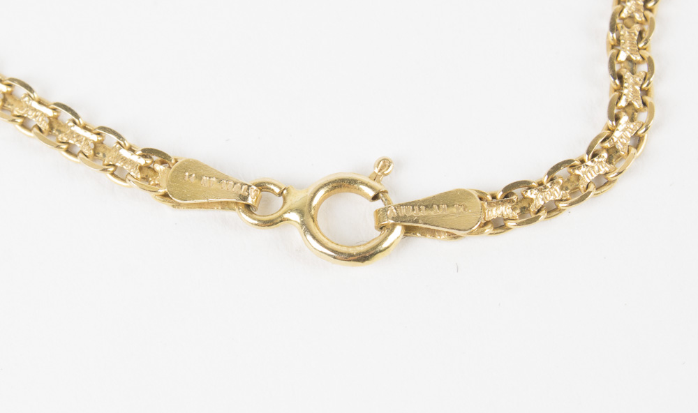 14K Yellow Gold Fancy Byzantine Chain Necklace