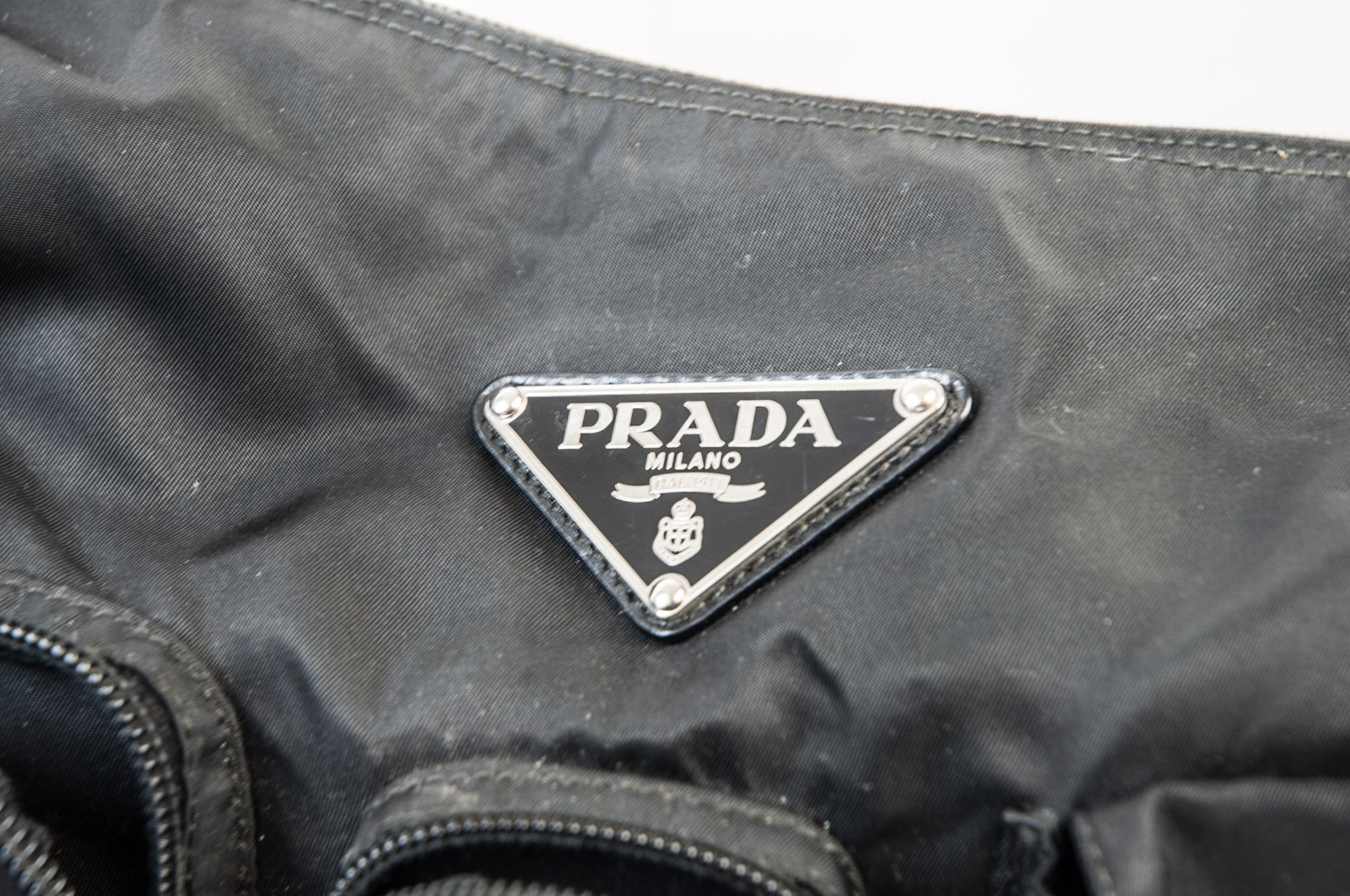 Prada Black Nylon Pocket Messenger Bag
