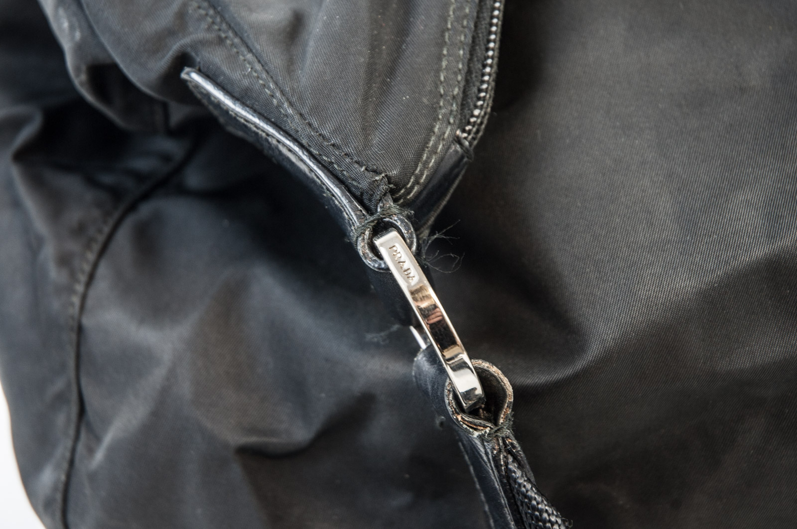 Prada Black Nylon Pocket Messenger Bag