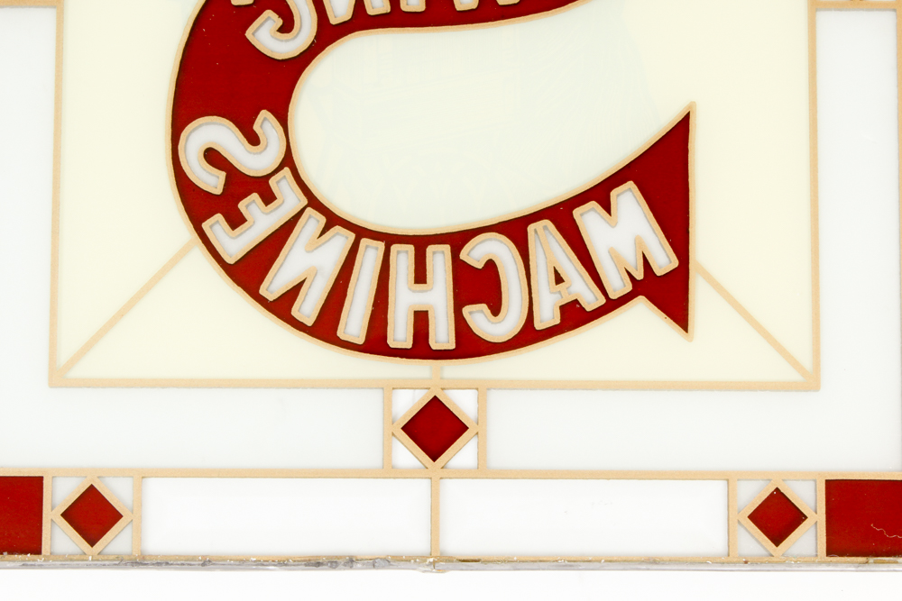 Singer Sewing Machines Stained Glass-Style Panel