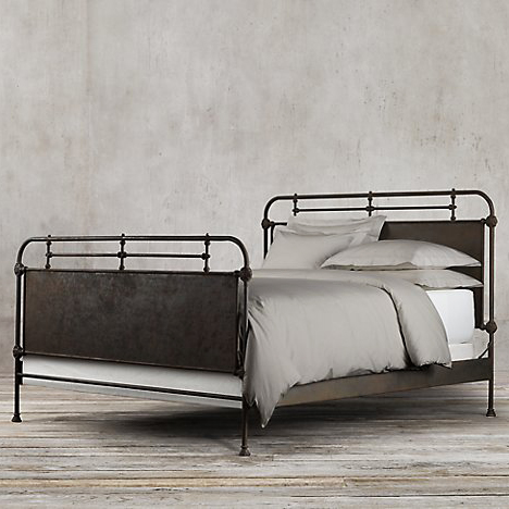 Restoration Hardware "French Academie Panel Bed" Queen Bed Frame
