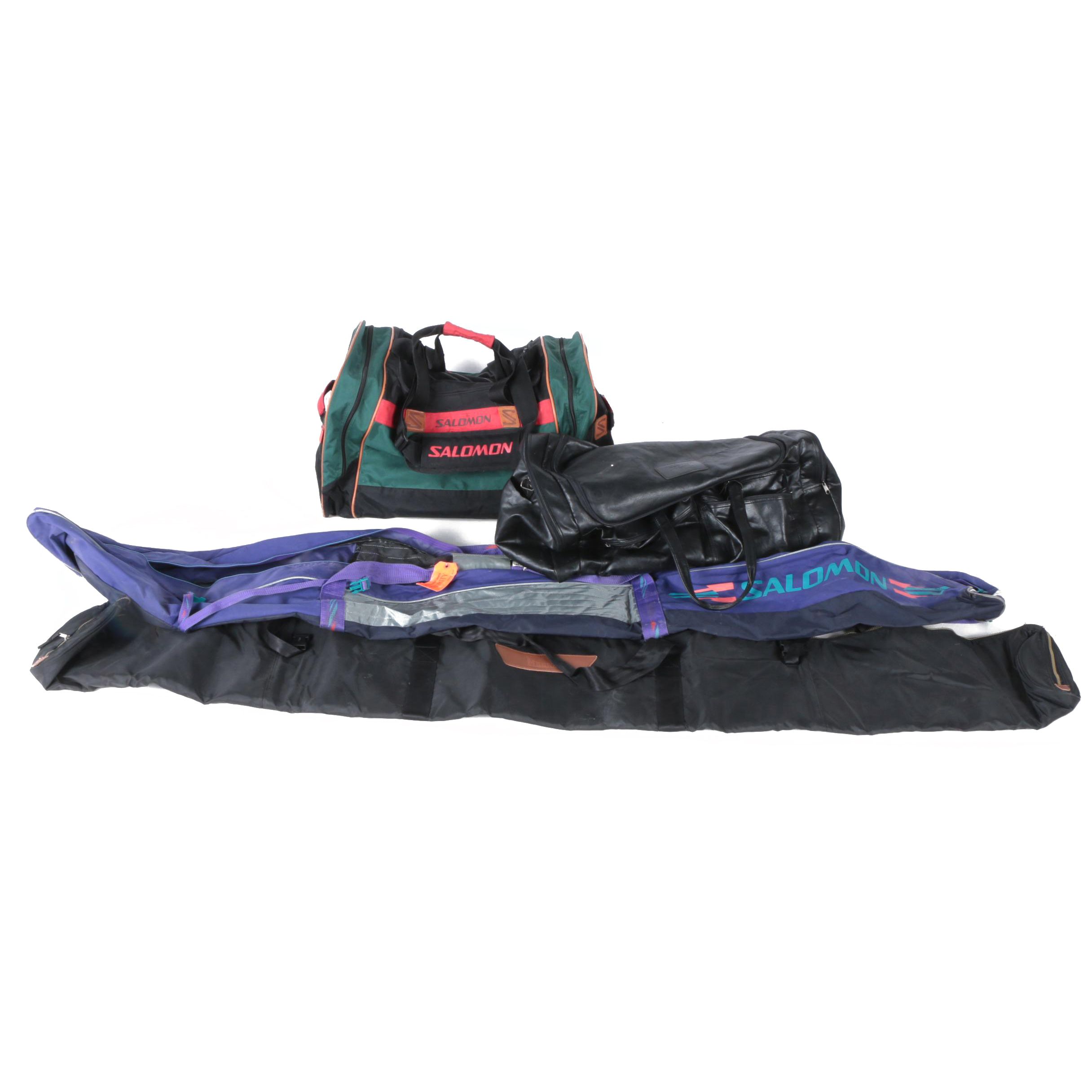 Duffel and Ski Bags Including Vintage Salomon