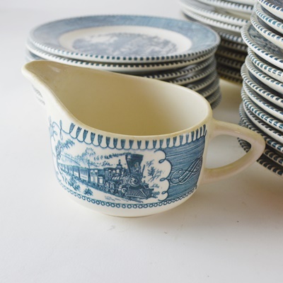 Royal China "Currier & Ives, Blue" Dinnerware