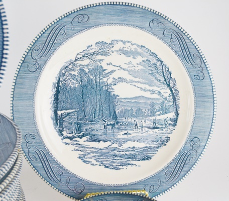 Royal China "Currier & Ives, Blue" Dinnerware