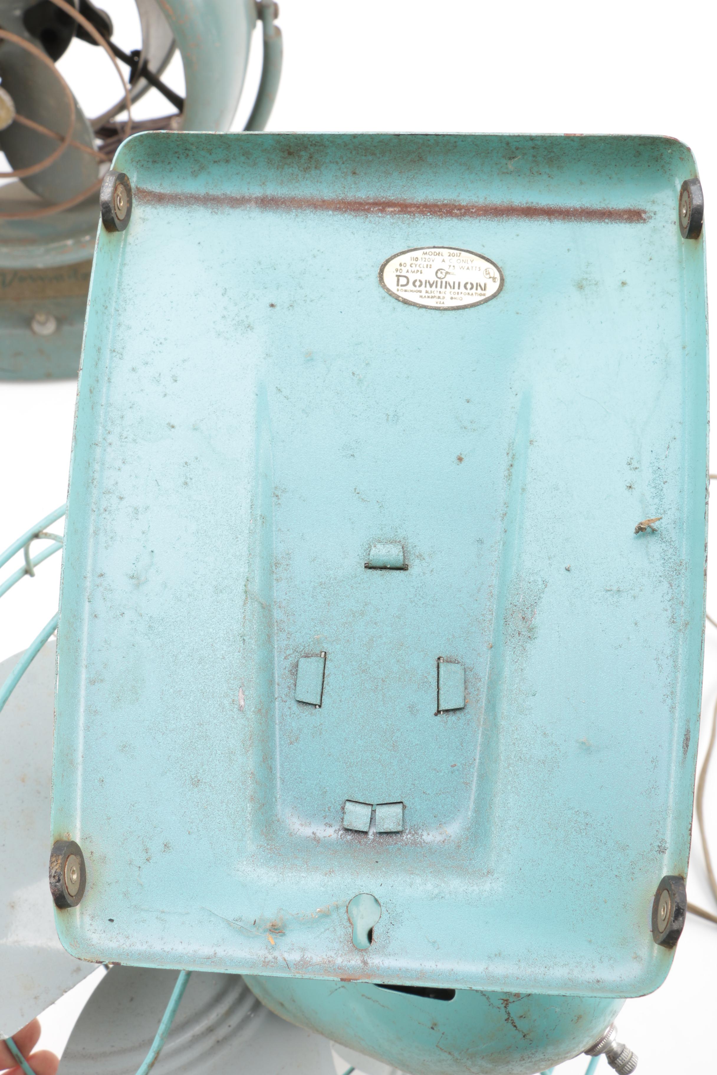 Vintage Dominion and "Vornado" Electric Fans