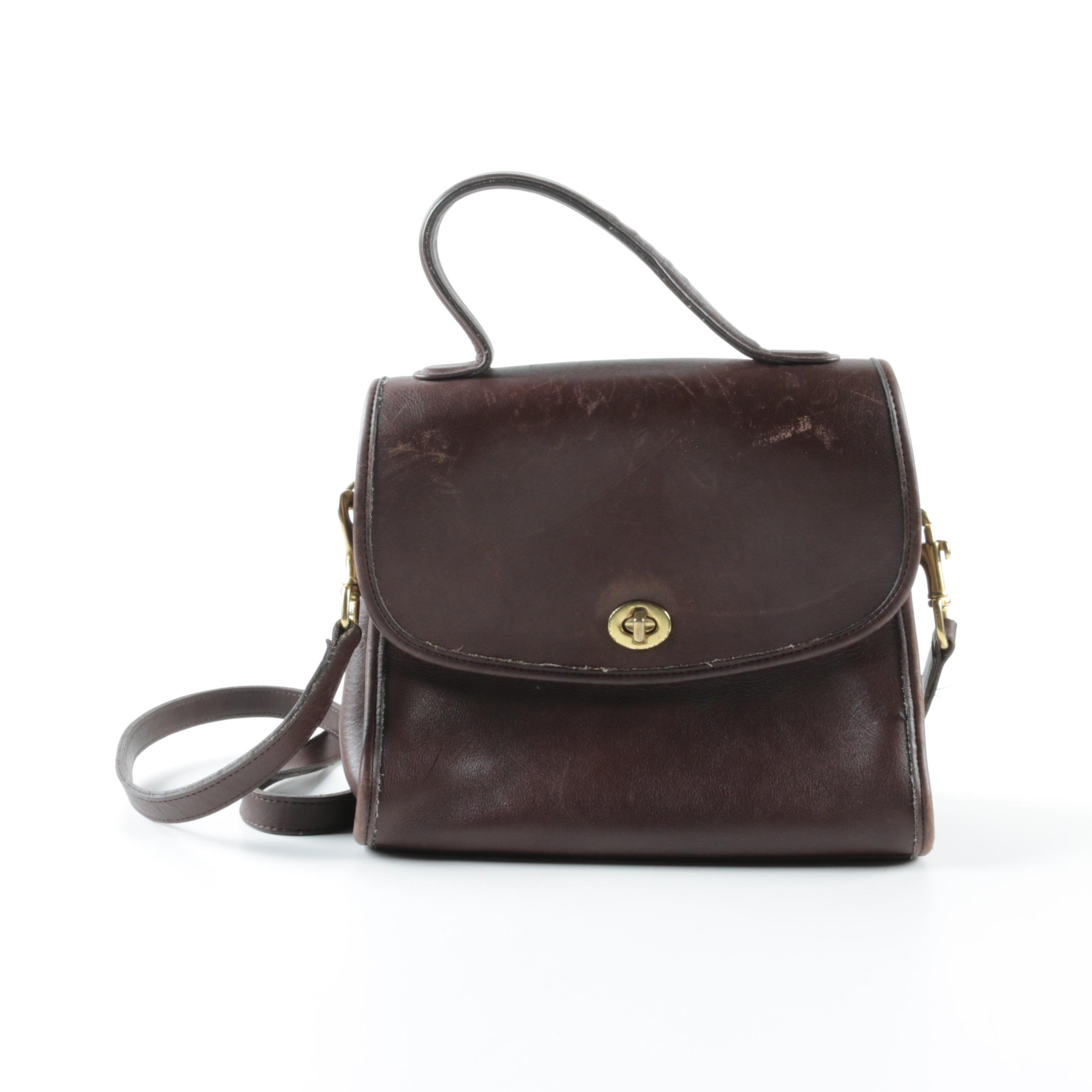 Coach Manor Brown Leather Crossbody Bag