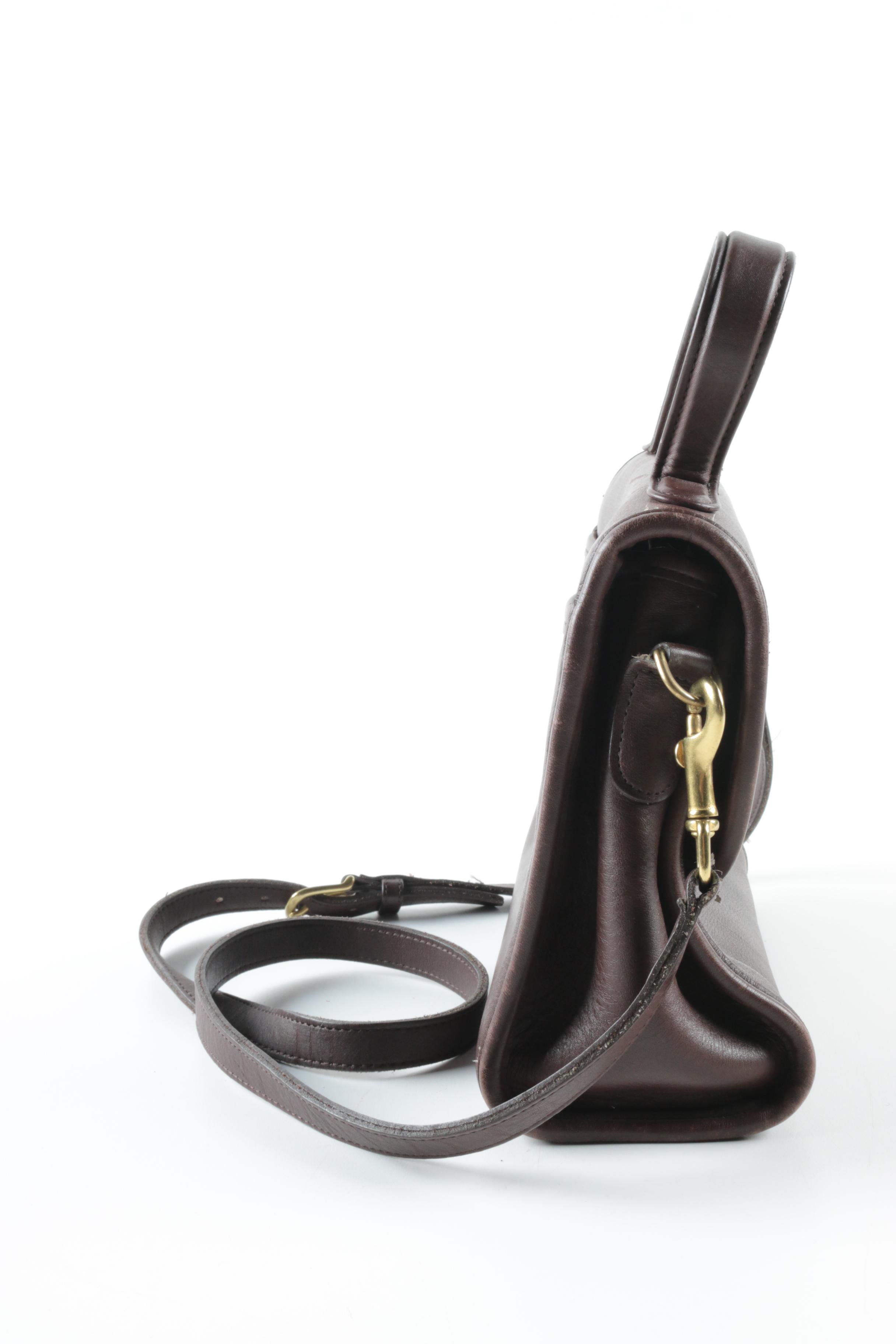 Coach Manor Brown Leather Crossbody Bag