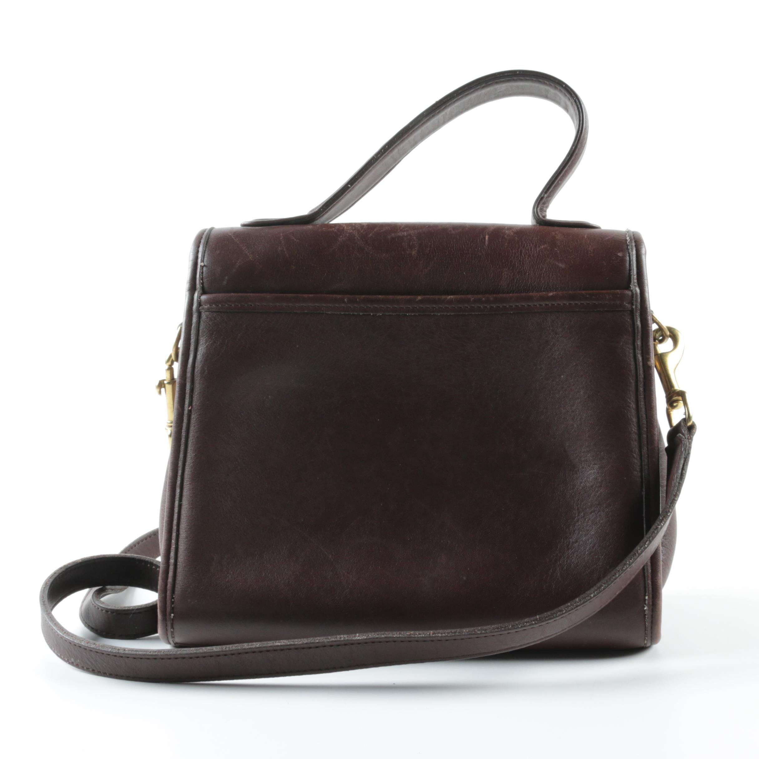 Coach Manor Brown Leather Crossbody Bag