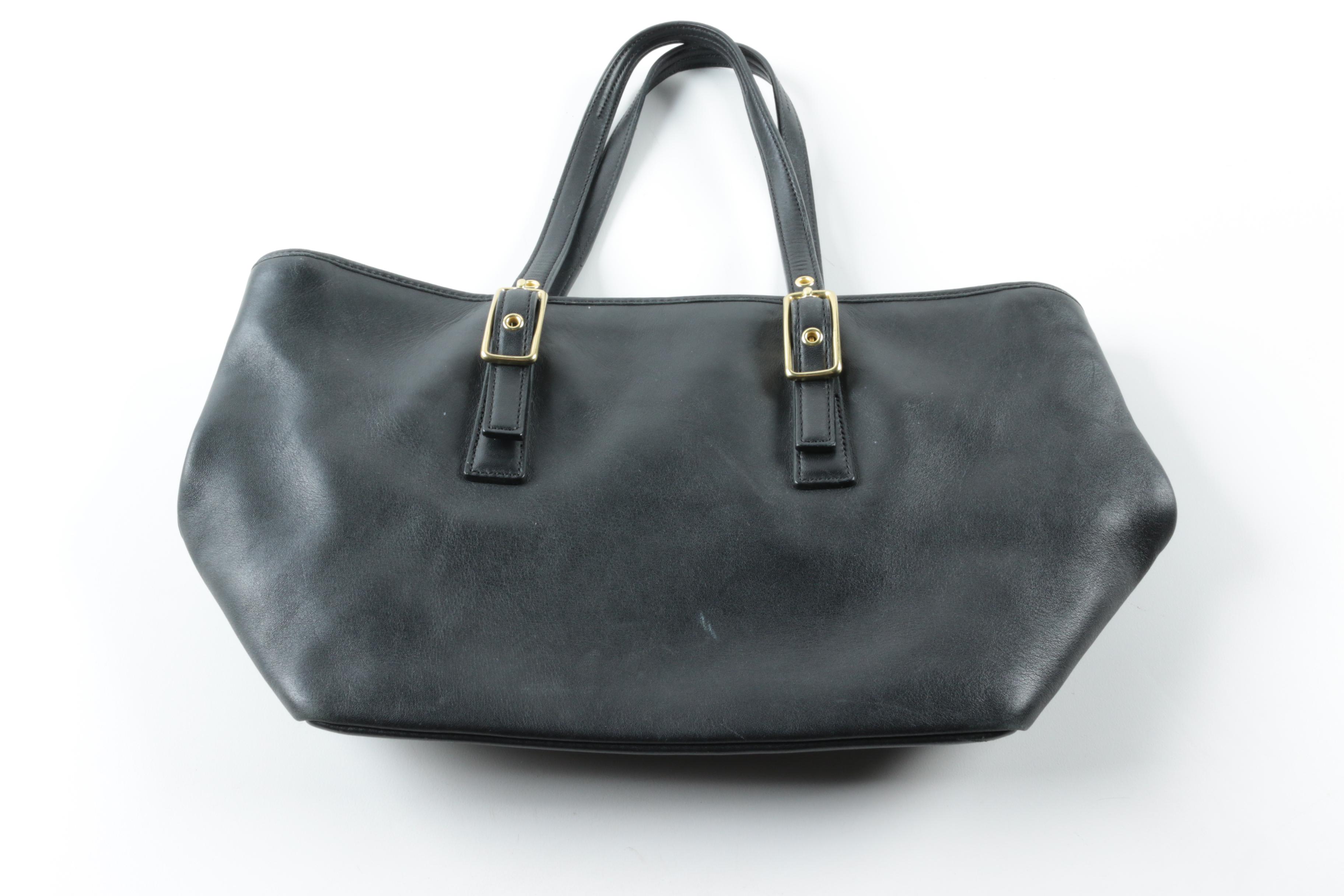 Coach Legacy Black Leather Market Tote Bag