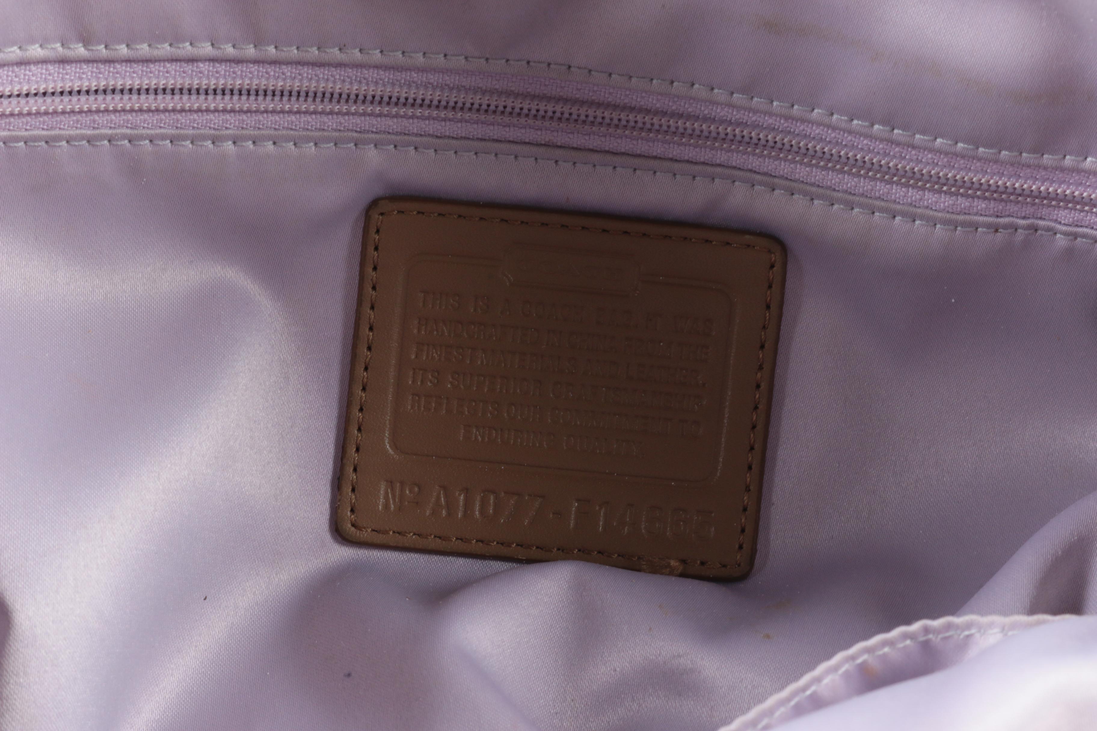 Coach Leah Horse and Carriage Canvas Tote