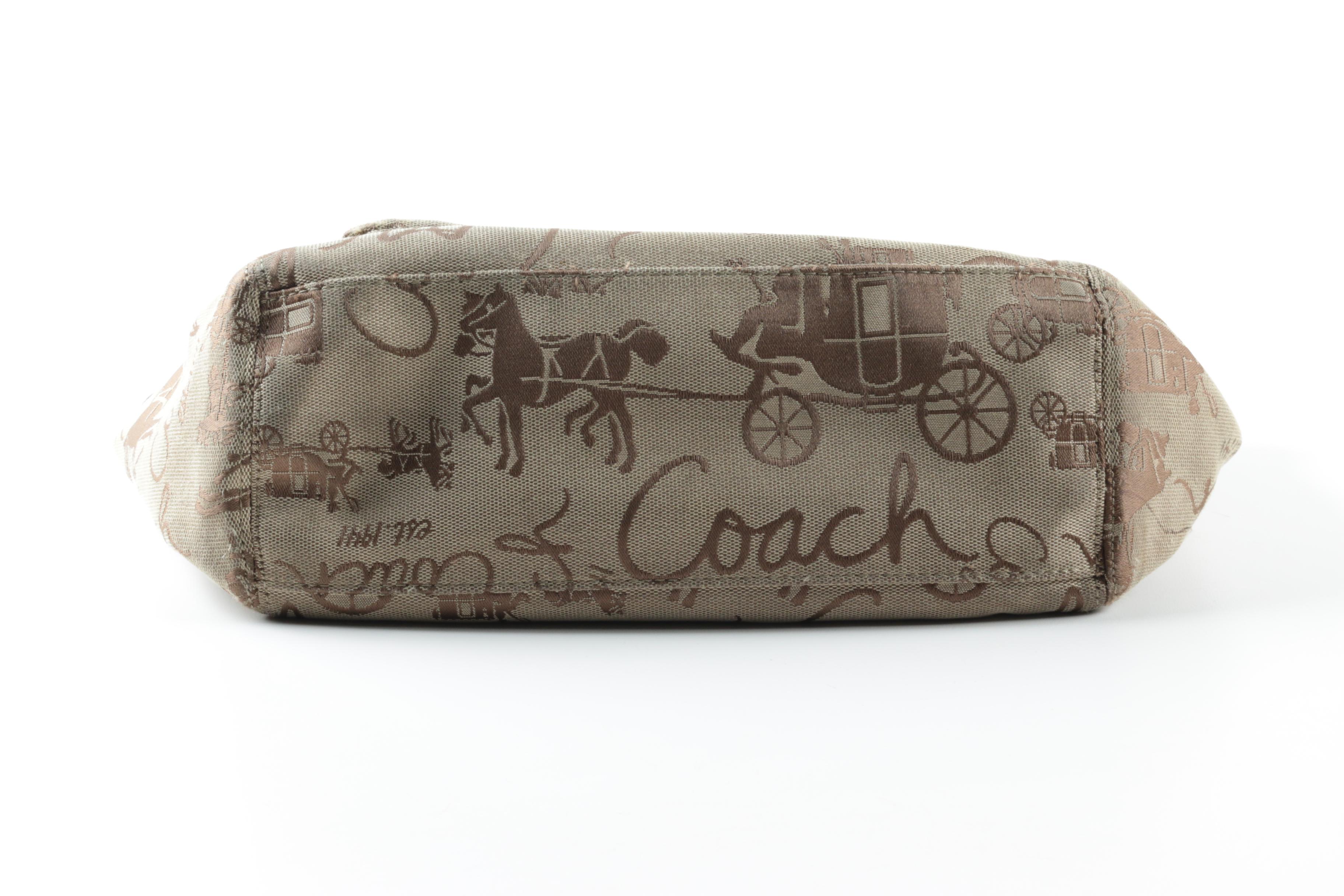 Coach Leah Horse and Carriage Canvas Tote