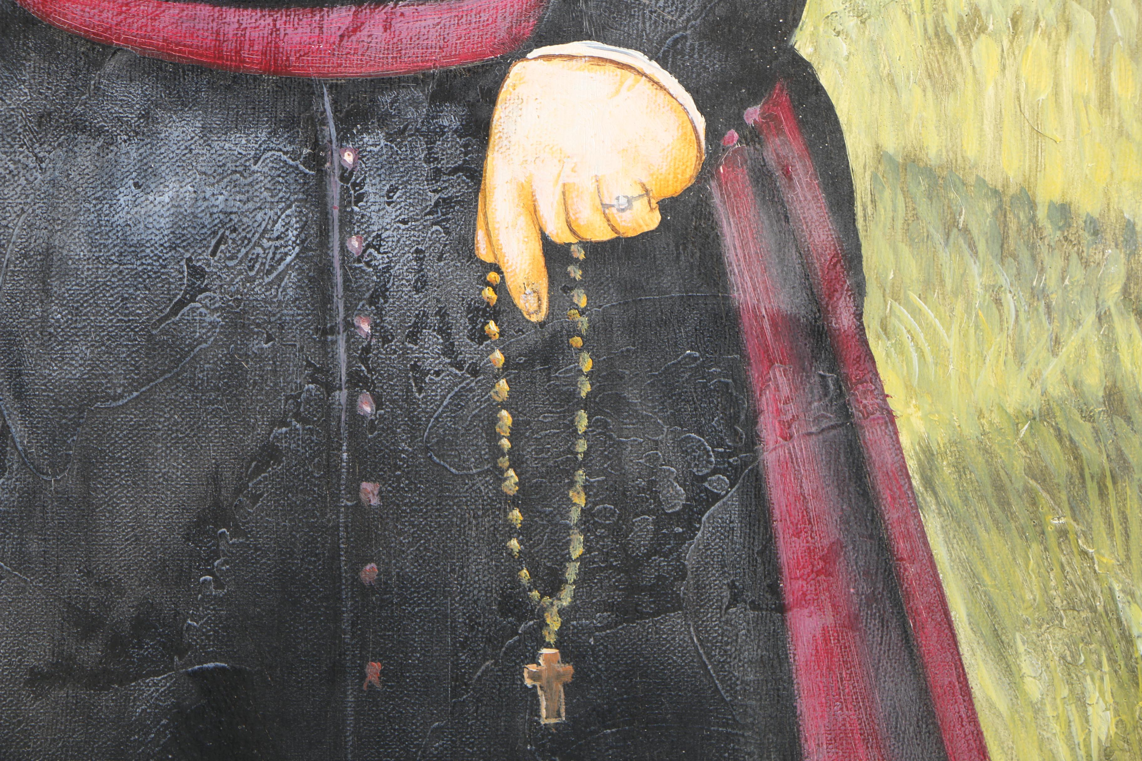 Copy Oil Painting After Fernando Botero's "Walk in the Hills"