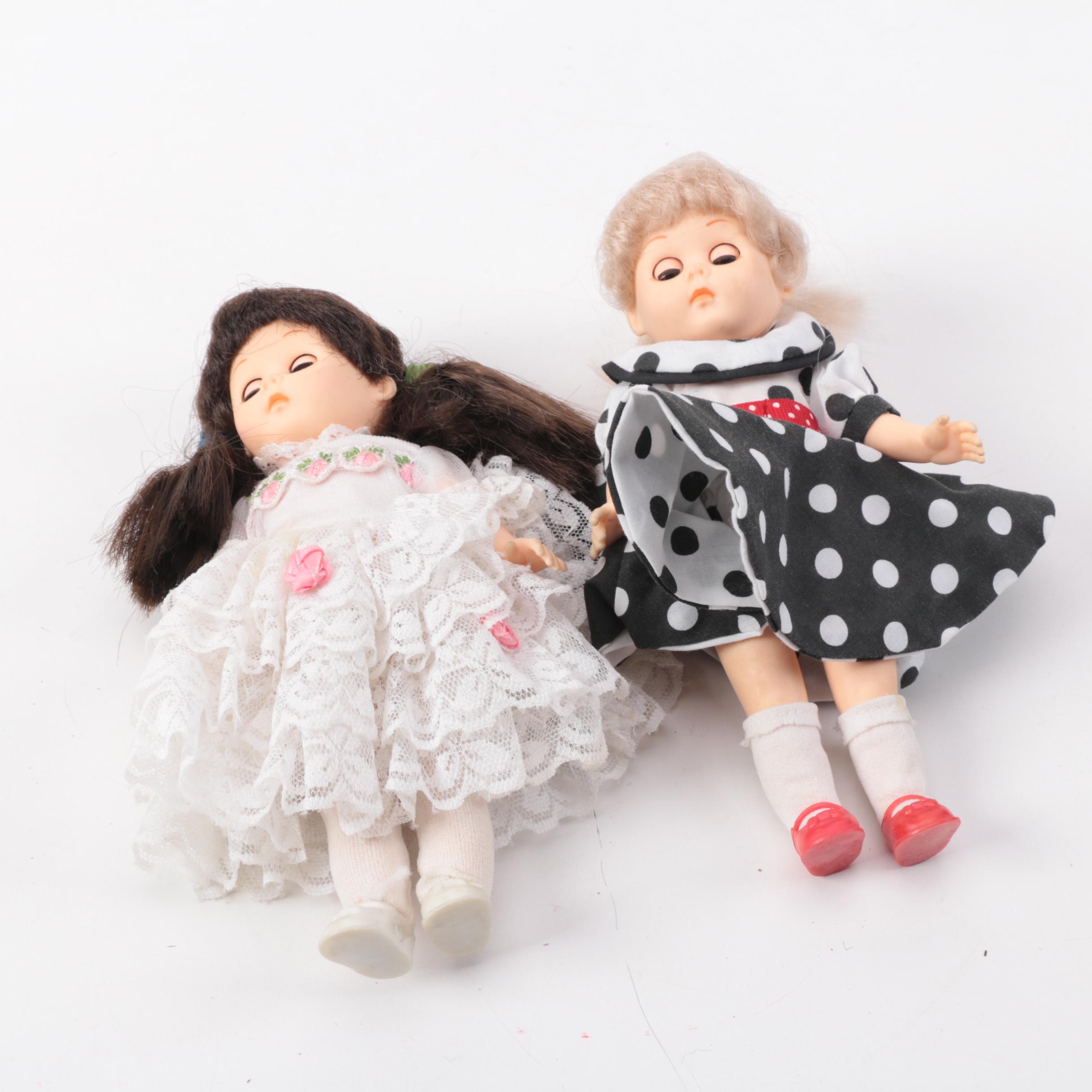 Vintage Vogue "Ginny" Dolls and Cloth Dolls with Trunks and Accessories