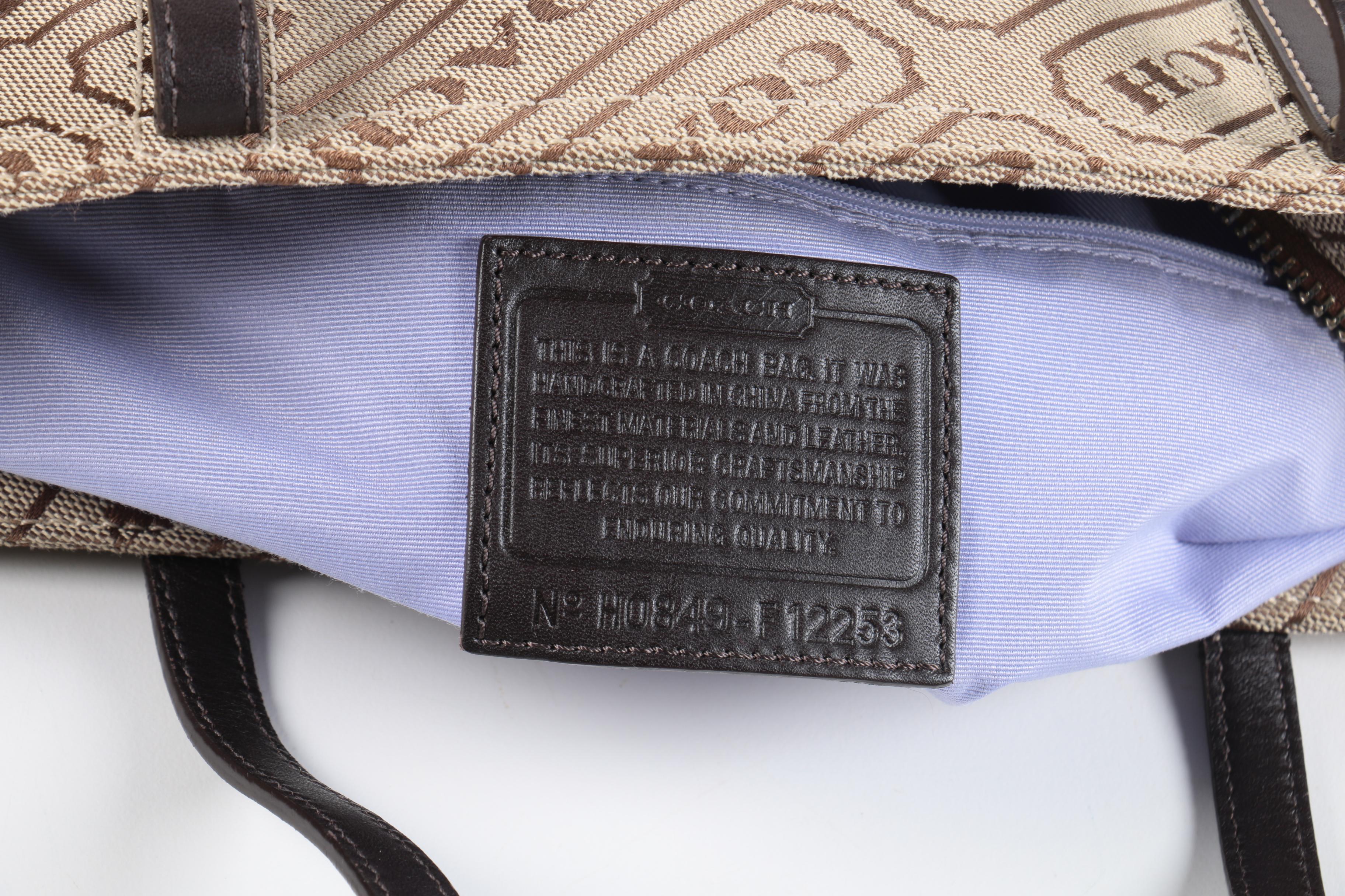 Coach Canvas and Leather Carryall Tote