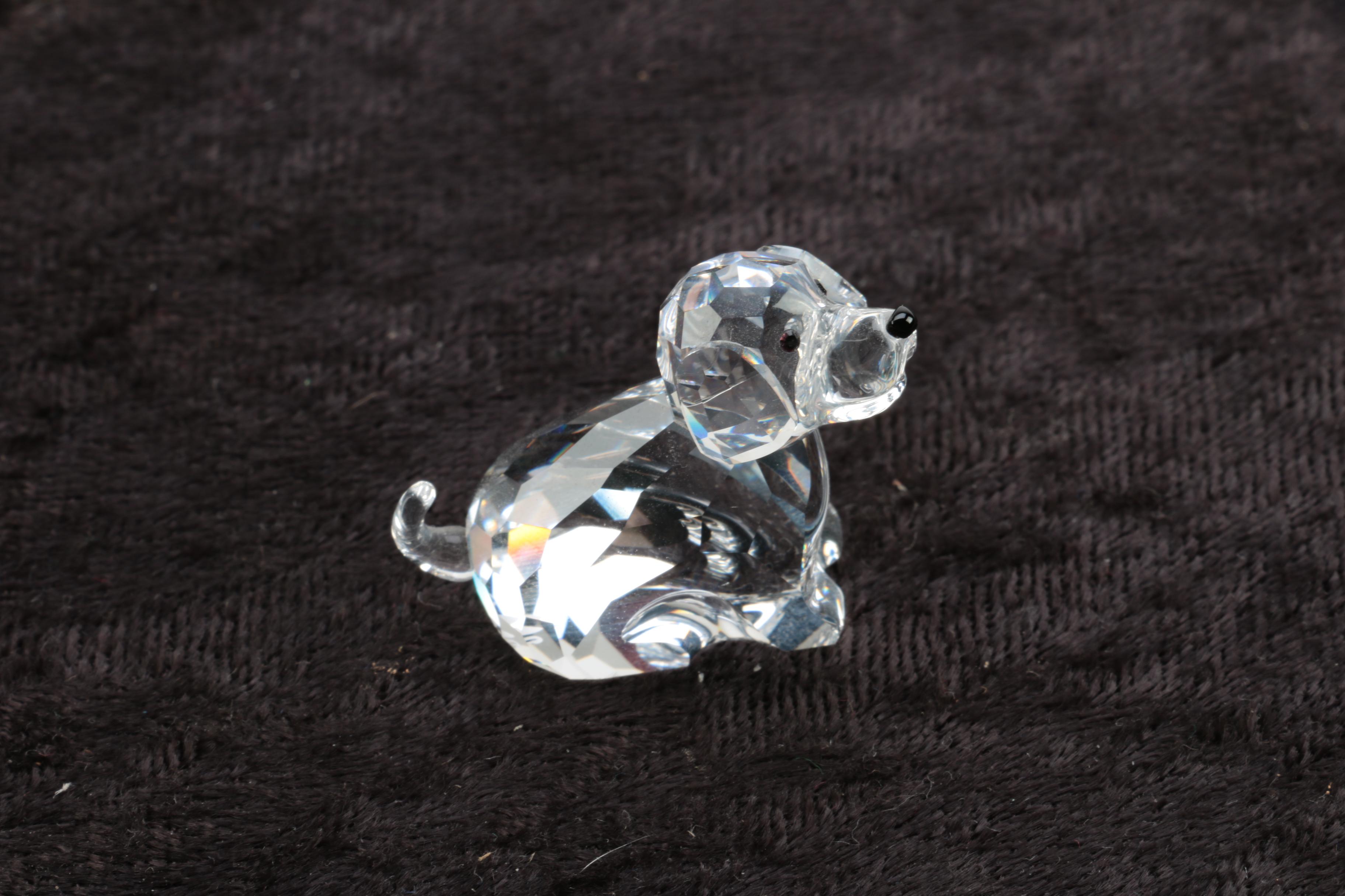Swarovski Crystal Dog Figurine