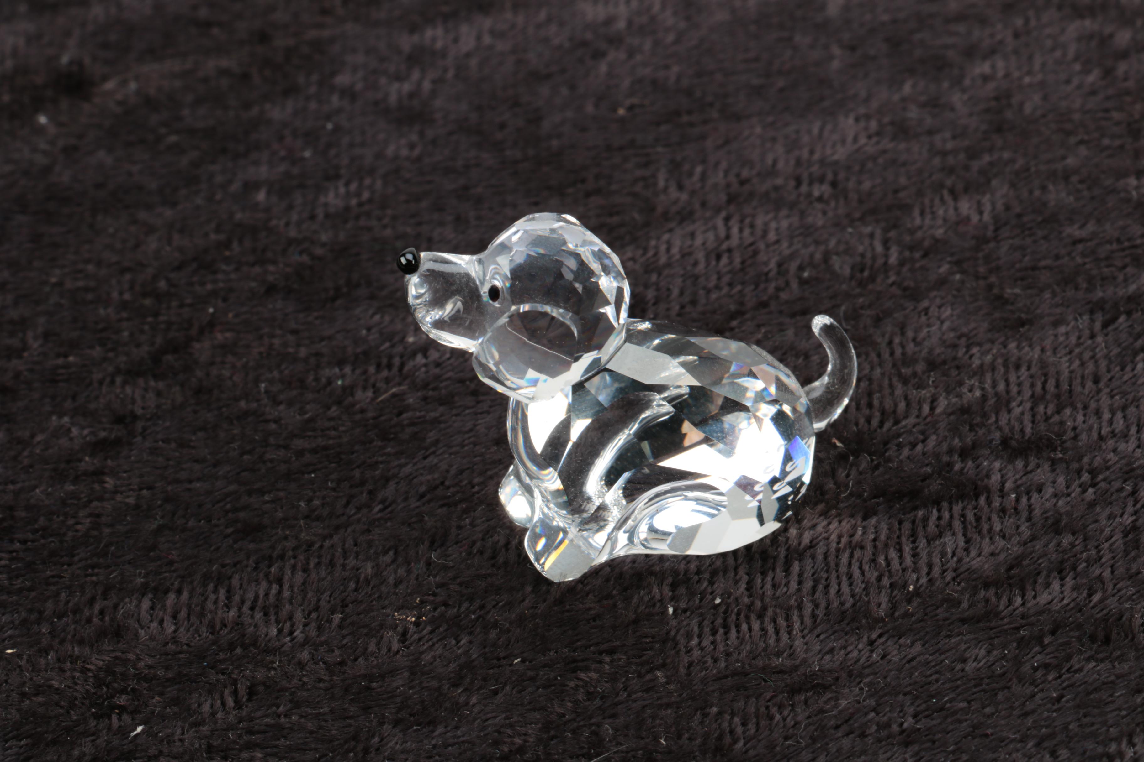 Swarovski Crystal Dog Figurine