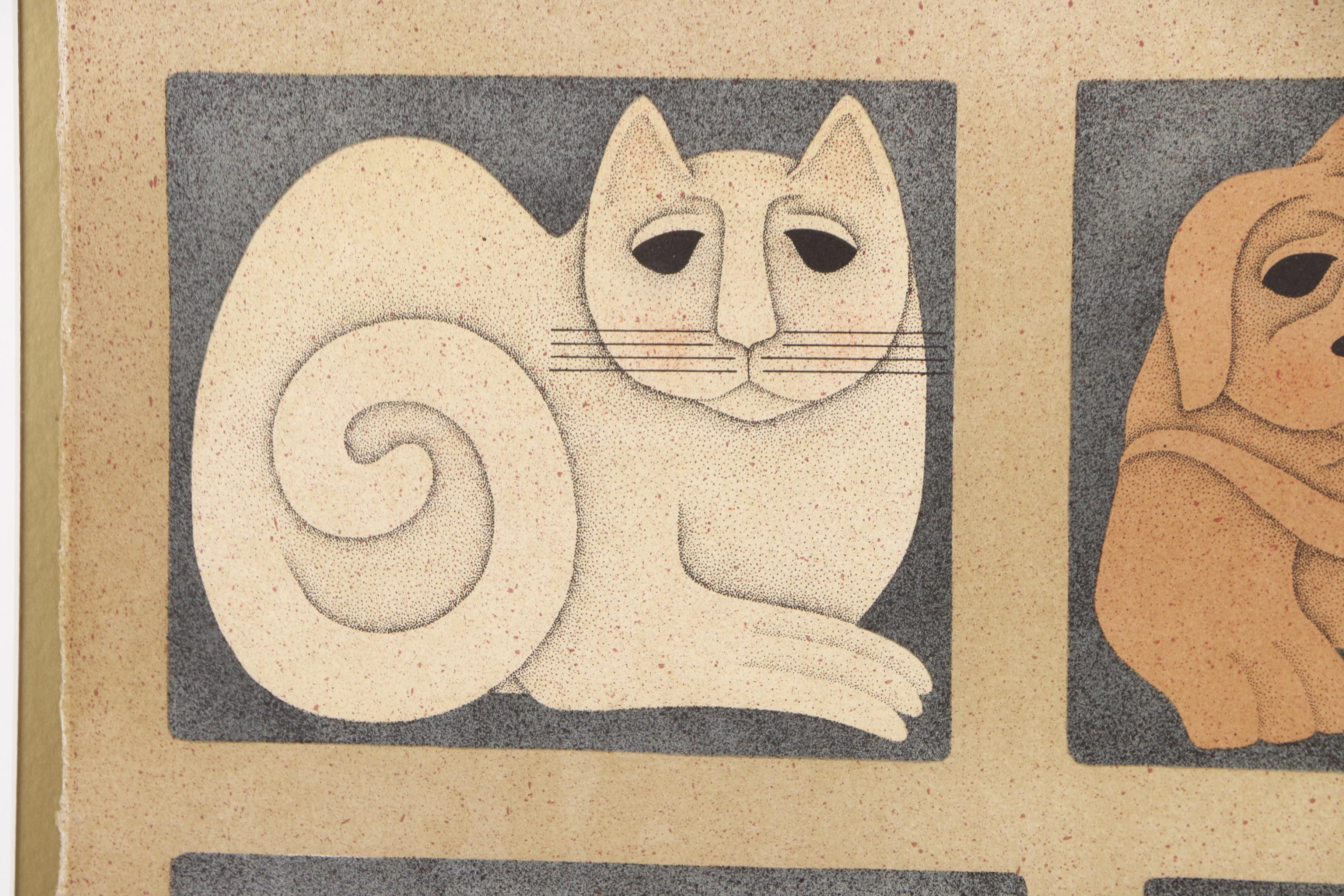 Carol Jablonsky Lithograph "Menagerie with Music"