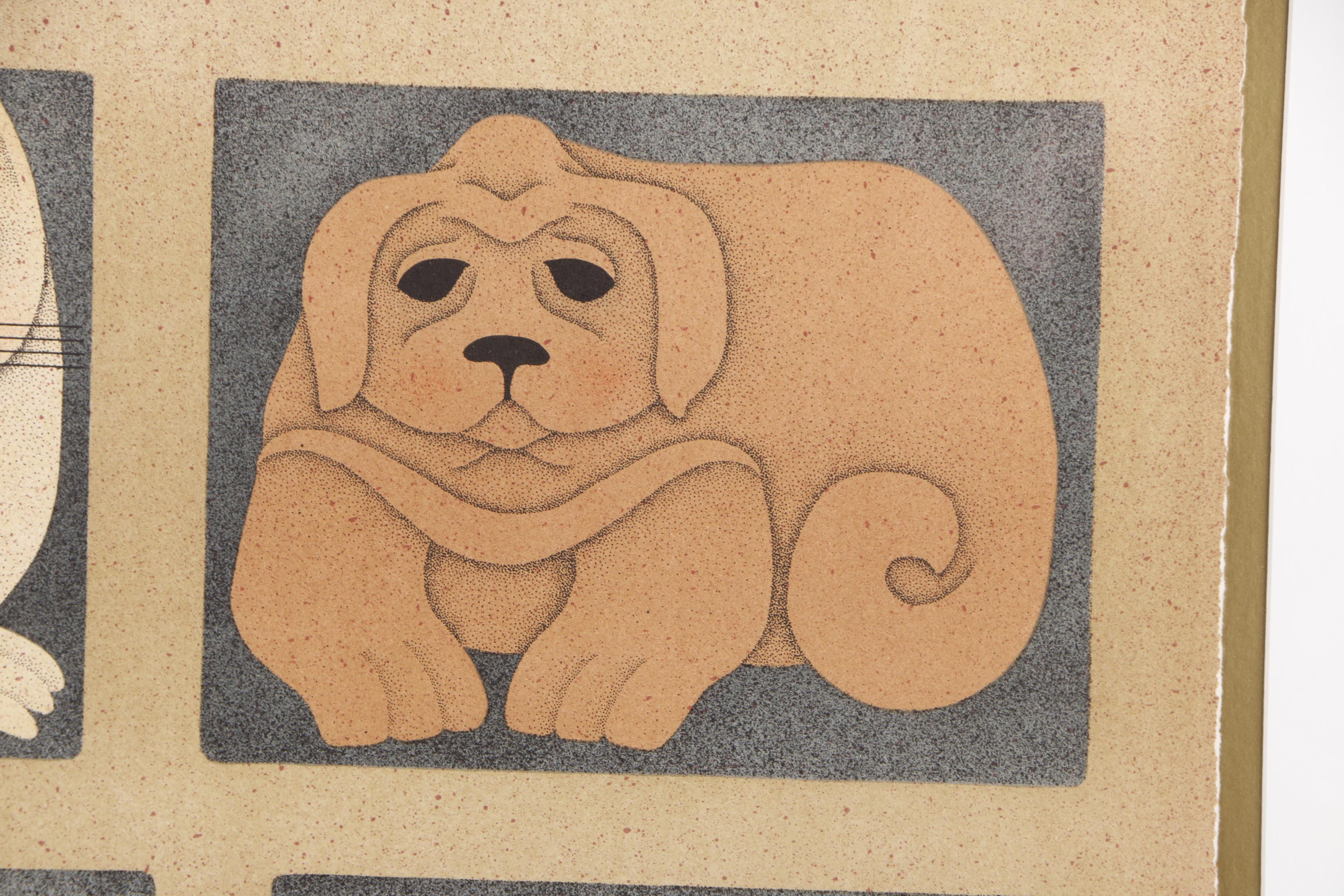 Carol Jablonsky Lithograph "Menagerie with Music"