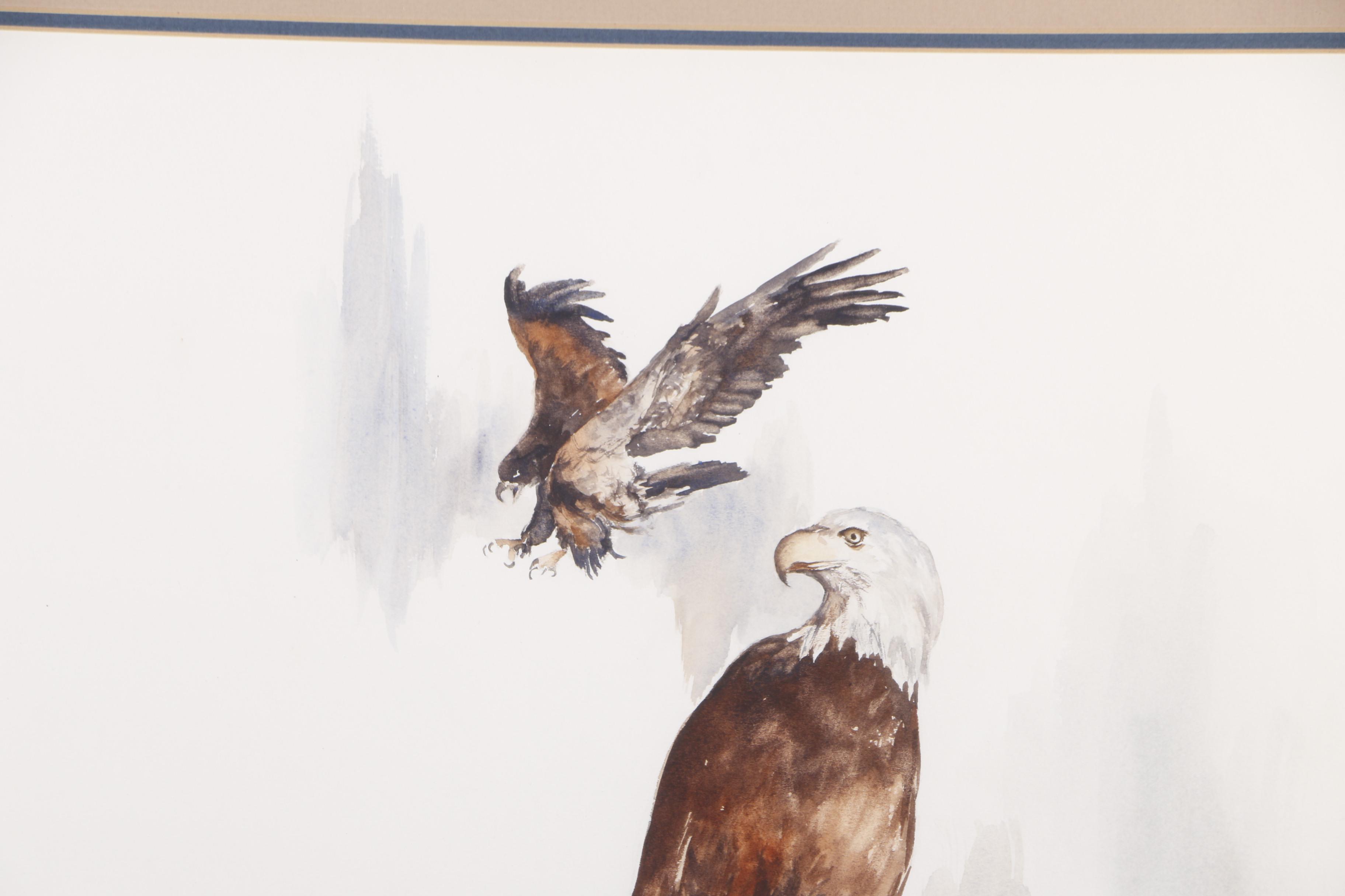 Burgess 1980 Watercolor Painting "The Hunters"