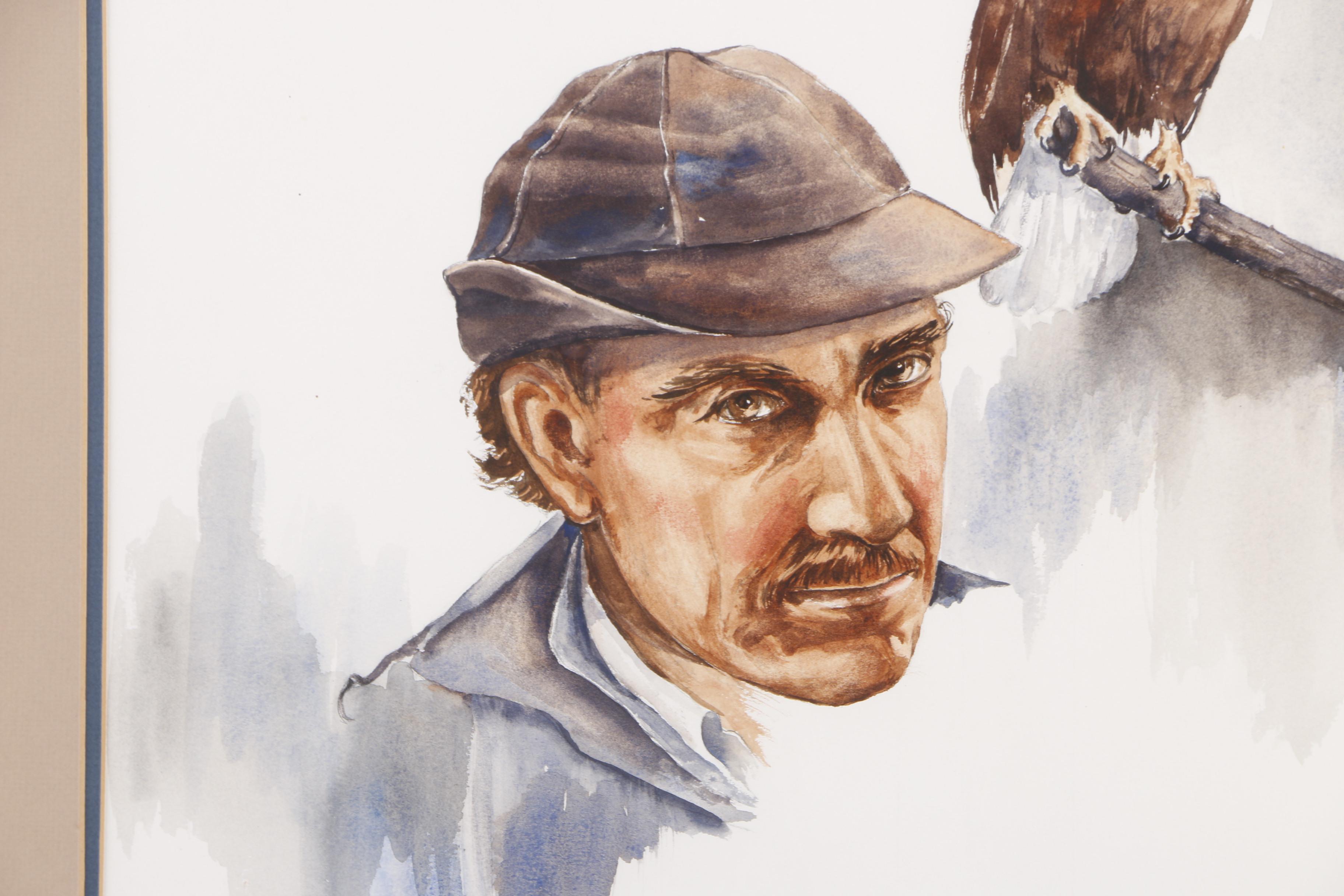 Burgess 1980 Watercolor Painting "The Hunters"