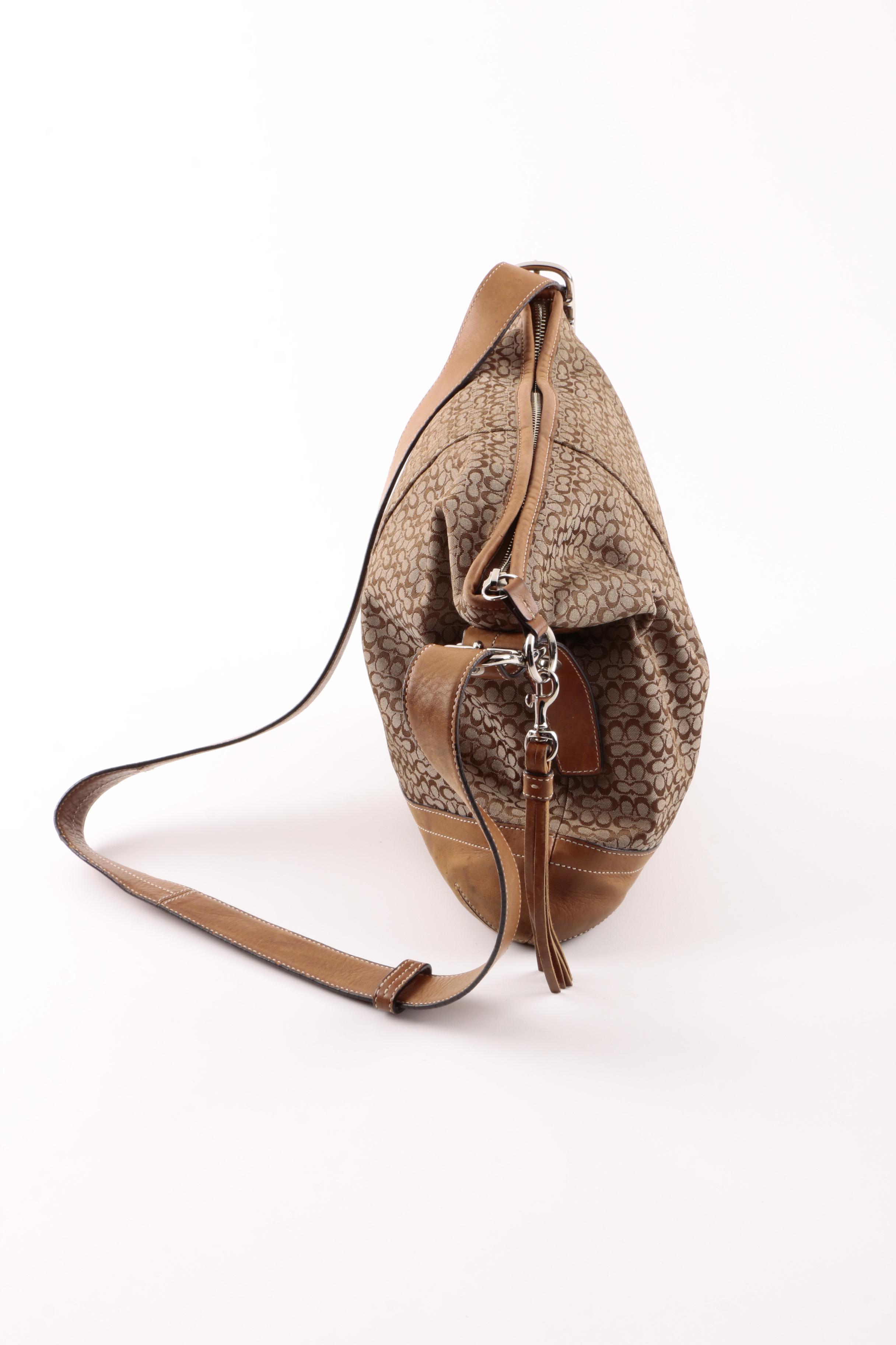 Coach Signature Canvas and Leather Mini Duffle with Matching Wallet