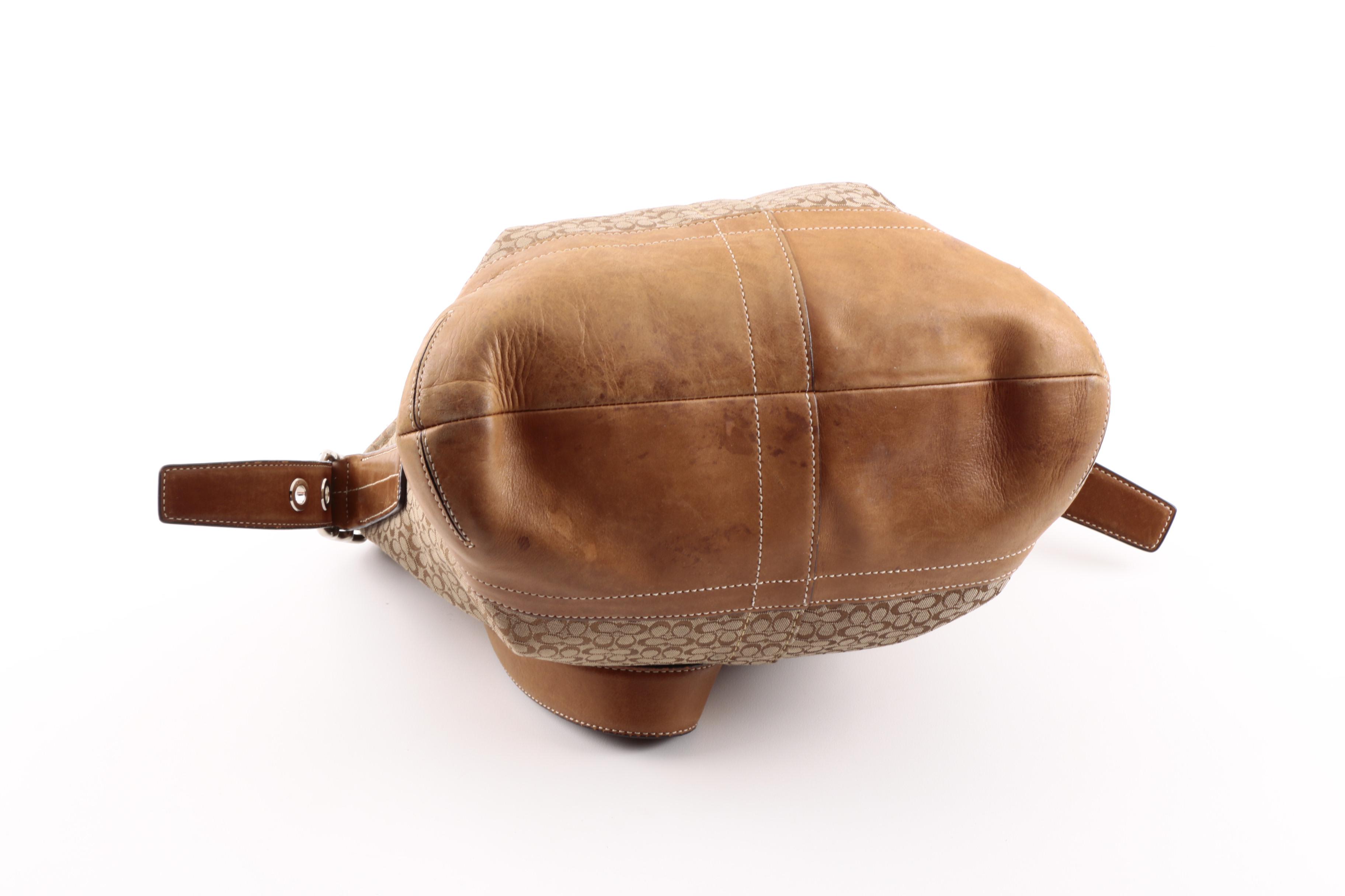 Coach Signature Canvas and Leather Mini Duffle with Matching Wallet