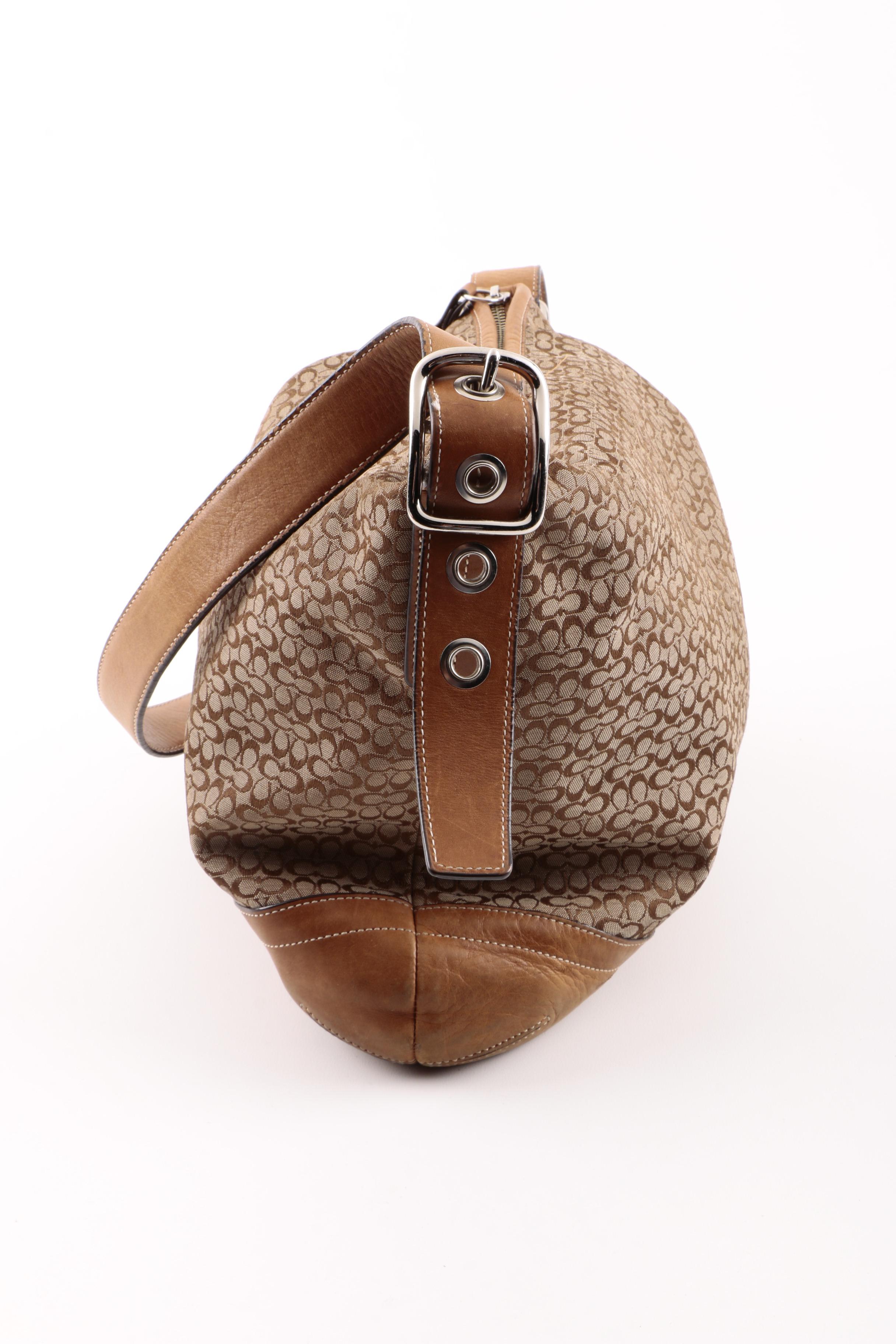 Coach Signature Canvas and Leather Mini Duffle with Matching Wallet