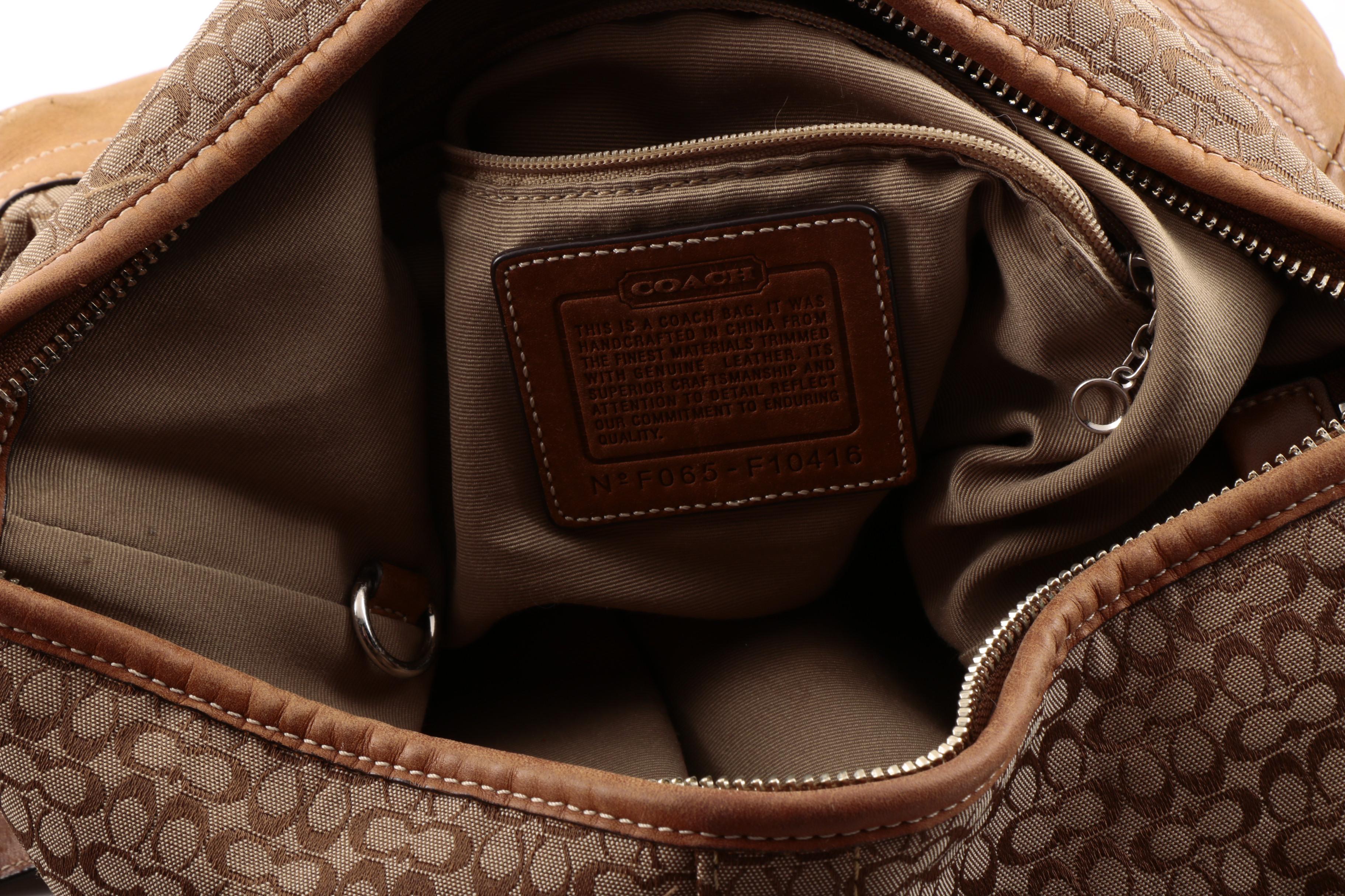 Coach Signature Canvas and Leather Mini Duffle with Matching Wallet