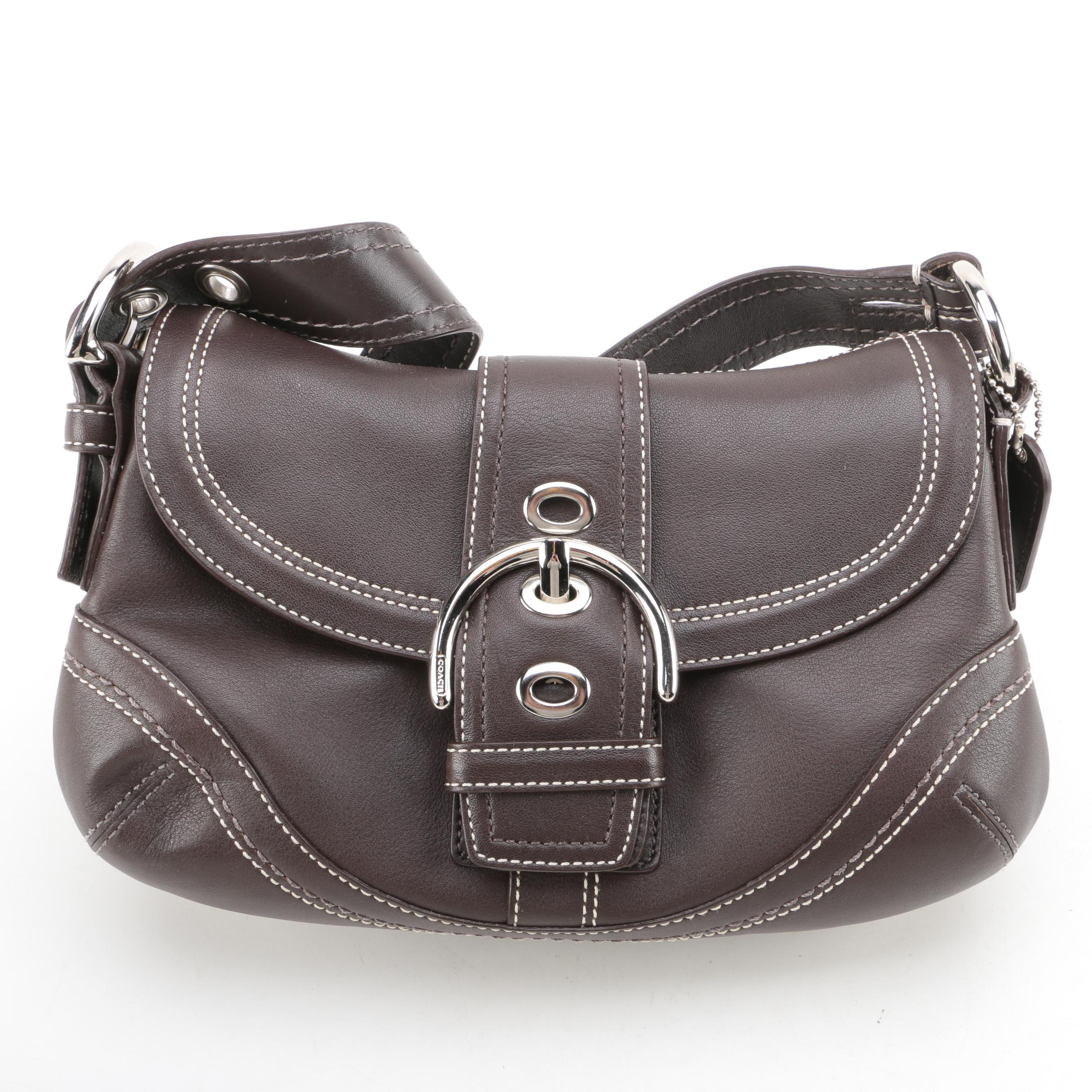 Coach Soho Buckle Flap Brown Leather Handbag