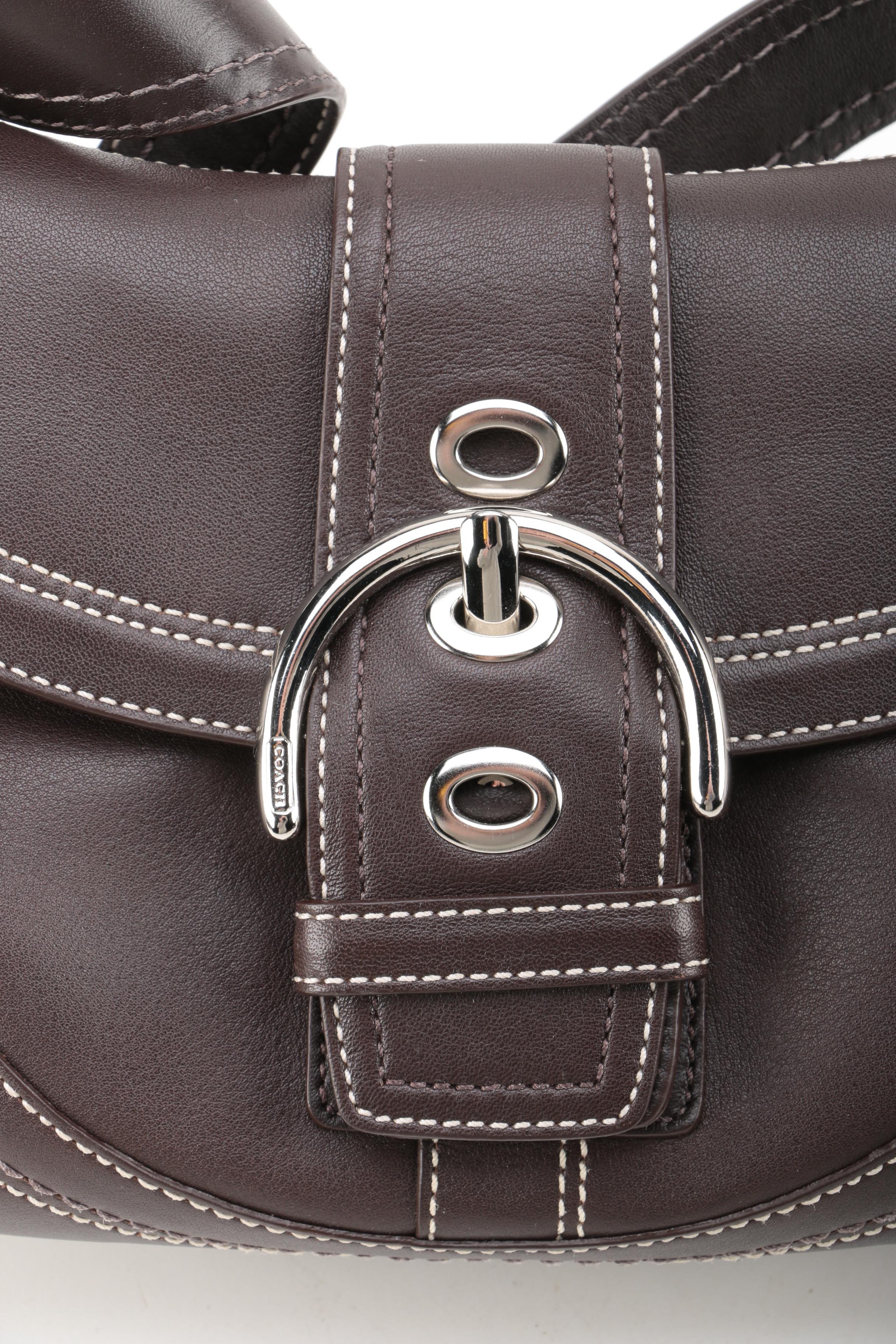 Coach Soho Buckle Flap Brown Leather Handbag